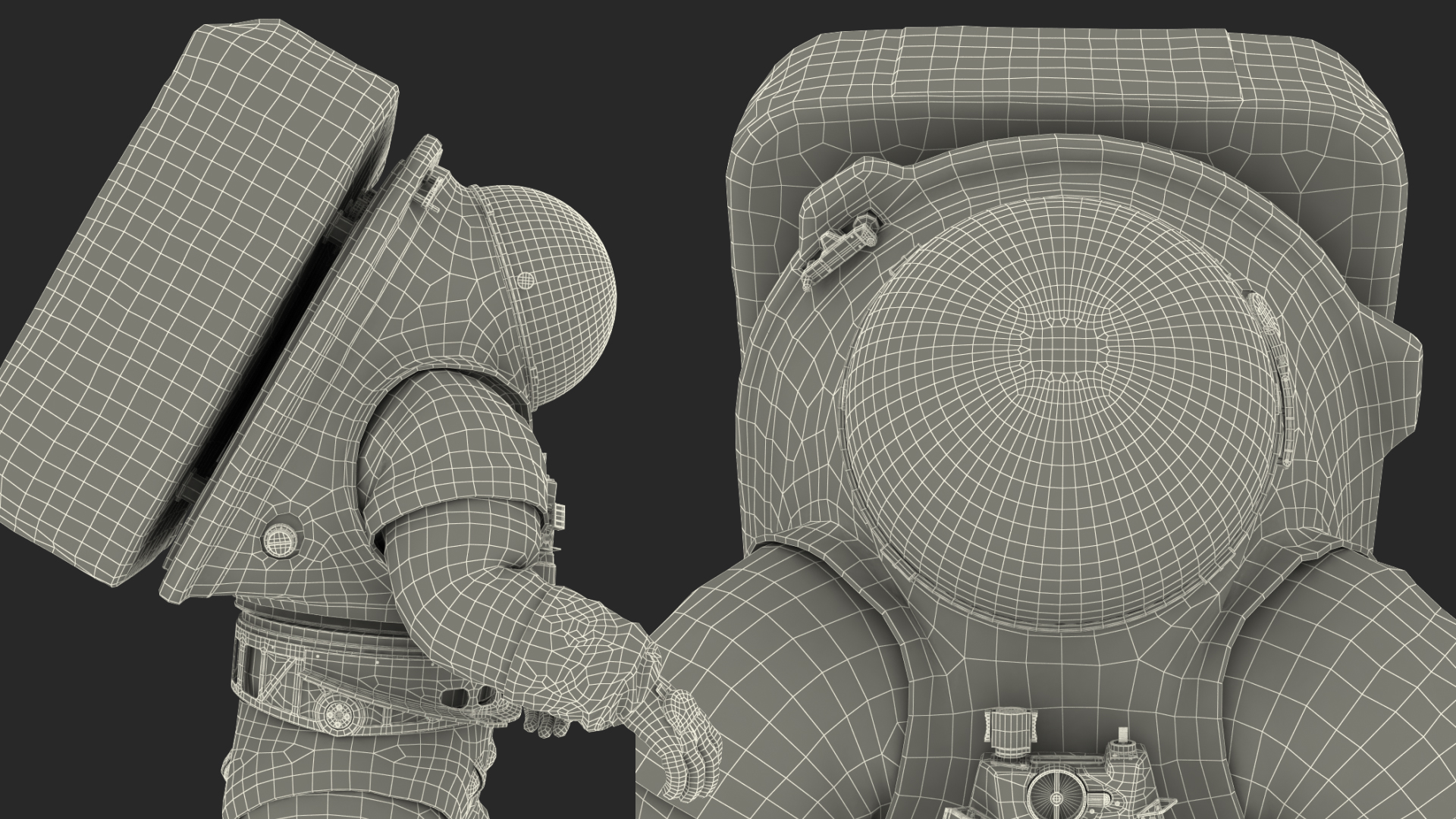 Female Astronaut Spacesuit NASA xEMU Walking Pose 3D model