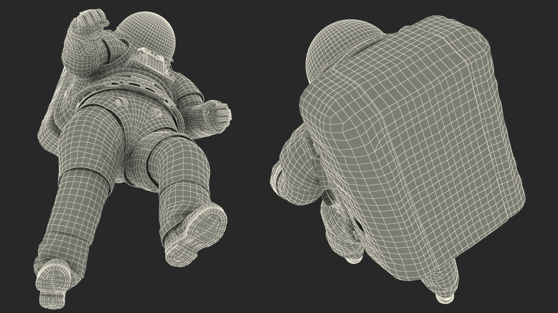 Female Astronaut Spacesuit NASA xEMU Walking Pose 3D model