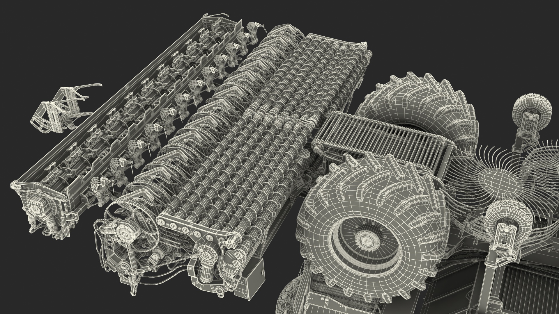 Beet Harvester HOLMER Terra Dos T4-30 Rigged 3D model