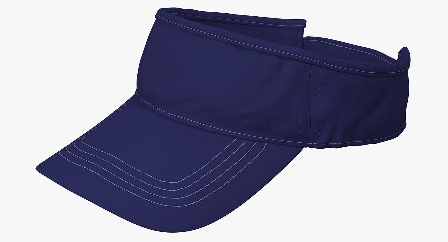 Sunvisor Cap Blue 3D