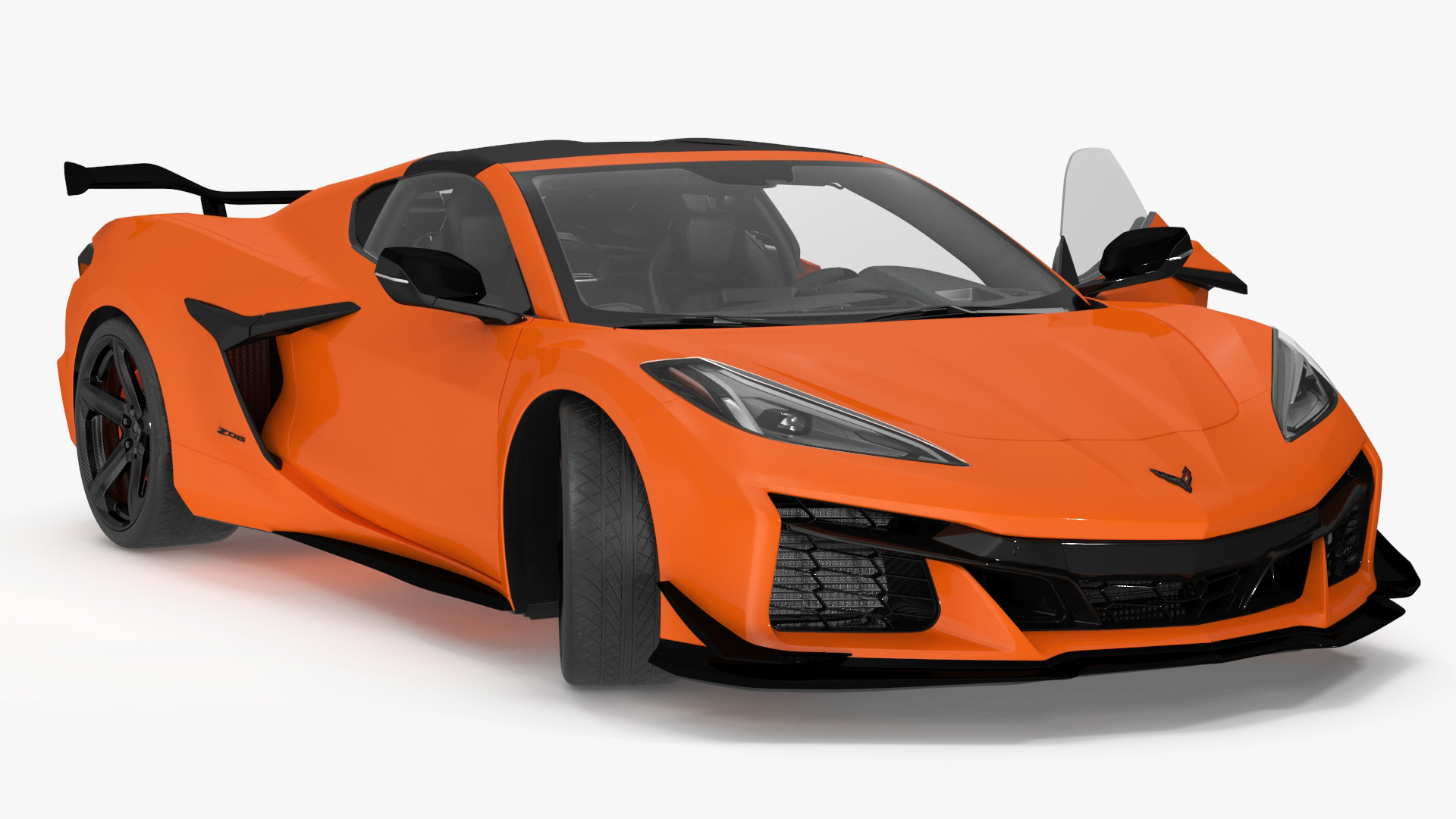 2023 Chevy Corvette Z0 Coupe Orange Rigged 3D