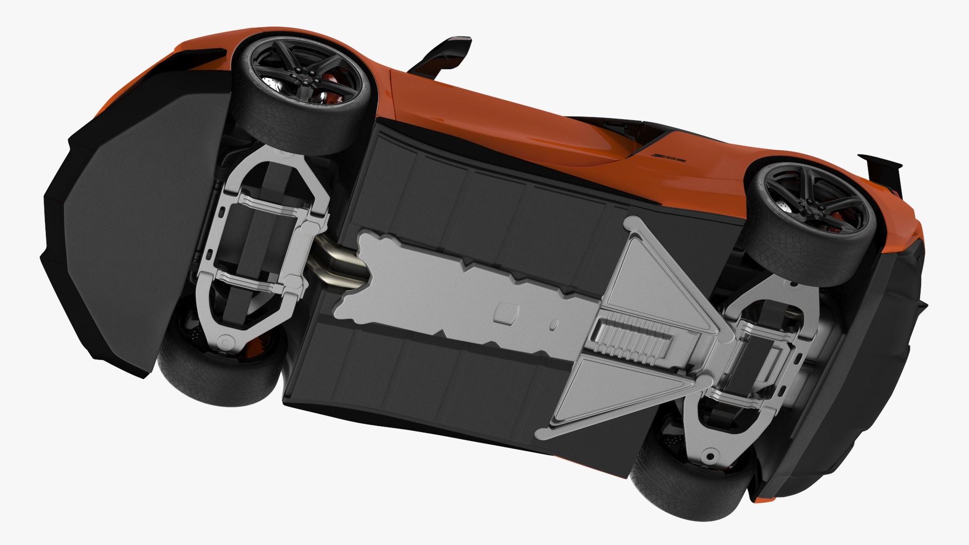 2023 Chevy Corvette Z0 Coupe Orange Rigged 3D