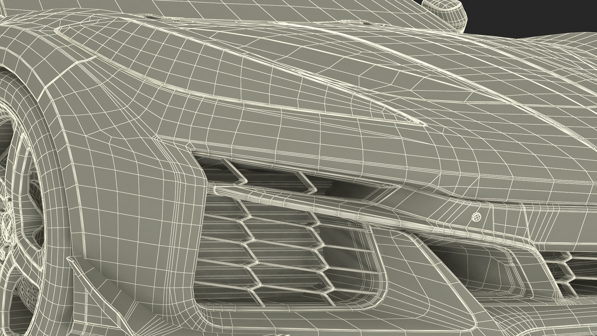 2023 Chevy Corvette Z0 Coupe Orange Rigged 3D