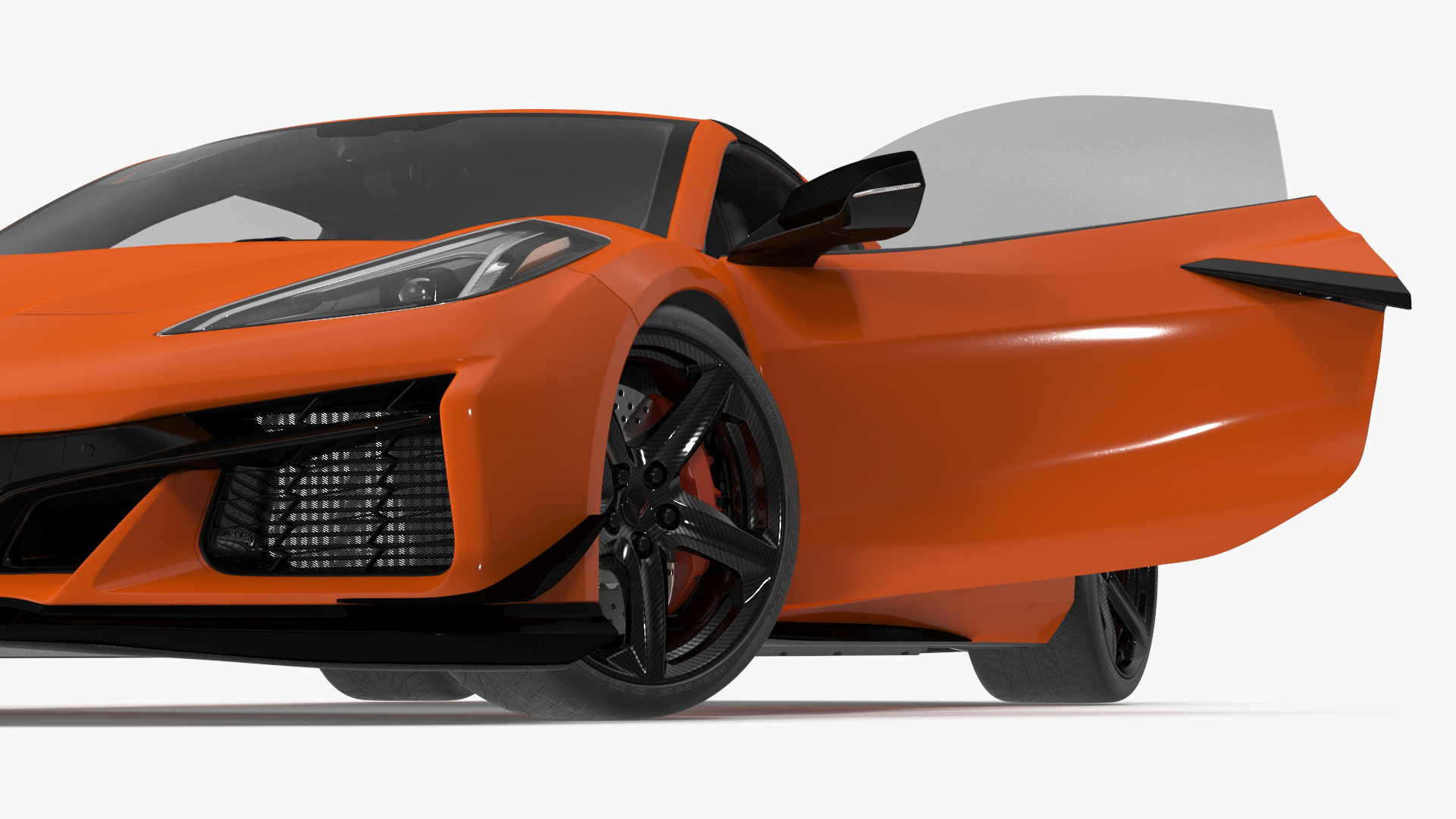 2023 Chevy Corvette Z0 Coupe Orange Rigged 3D