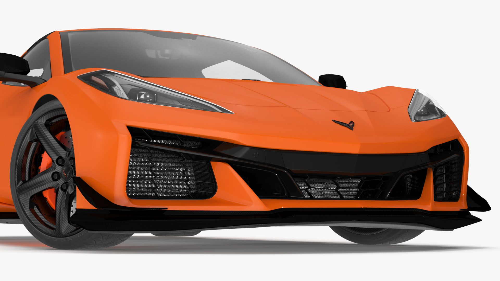 2023 Chevy Corvette Z0 Coupe Orange Rigged 3D