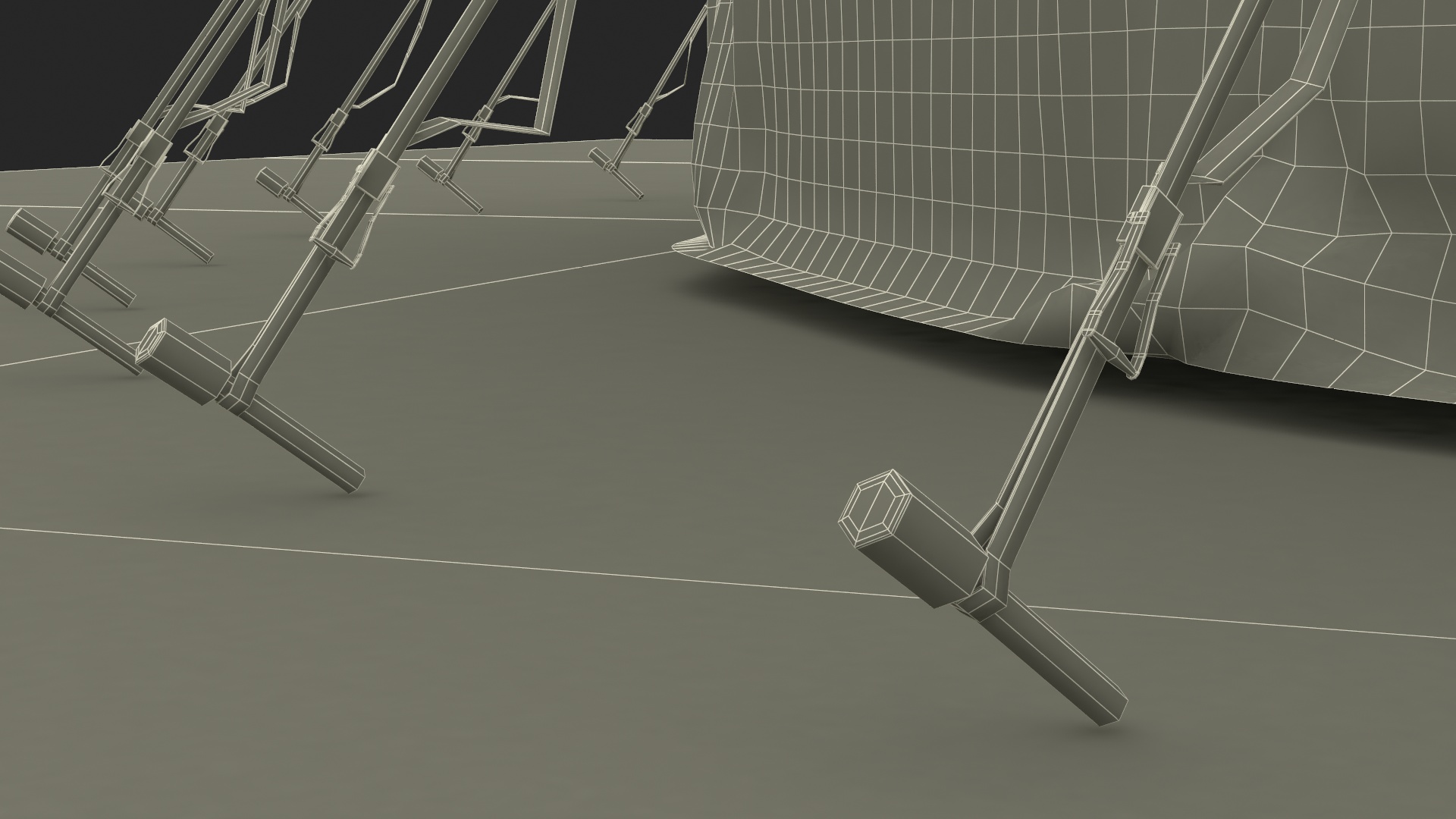Amusement Park Circus Tent on Grass with Fur 3D model