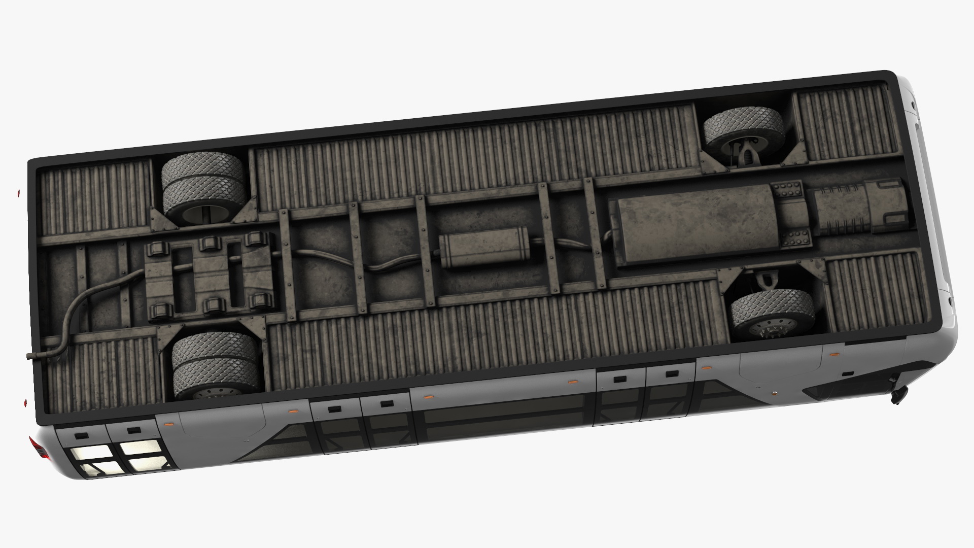 Airside Passenger Bus Simple Interior 3D