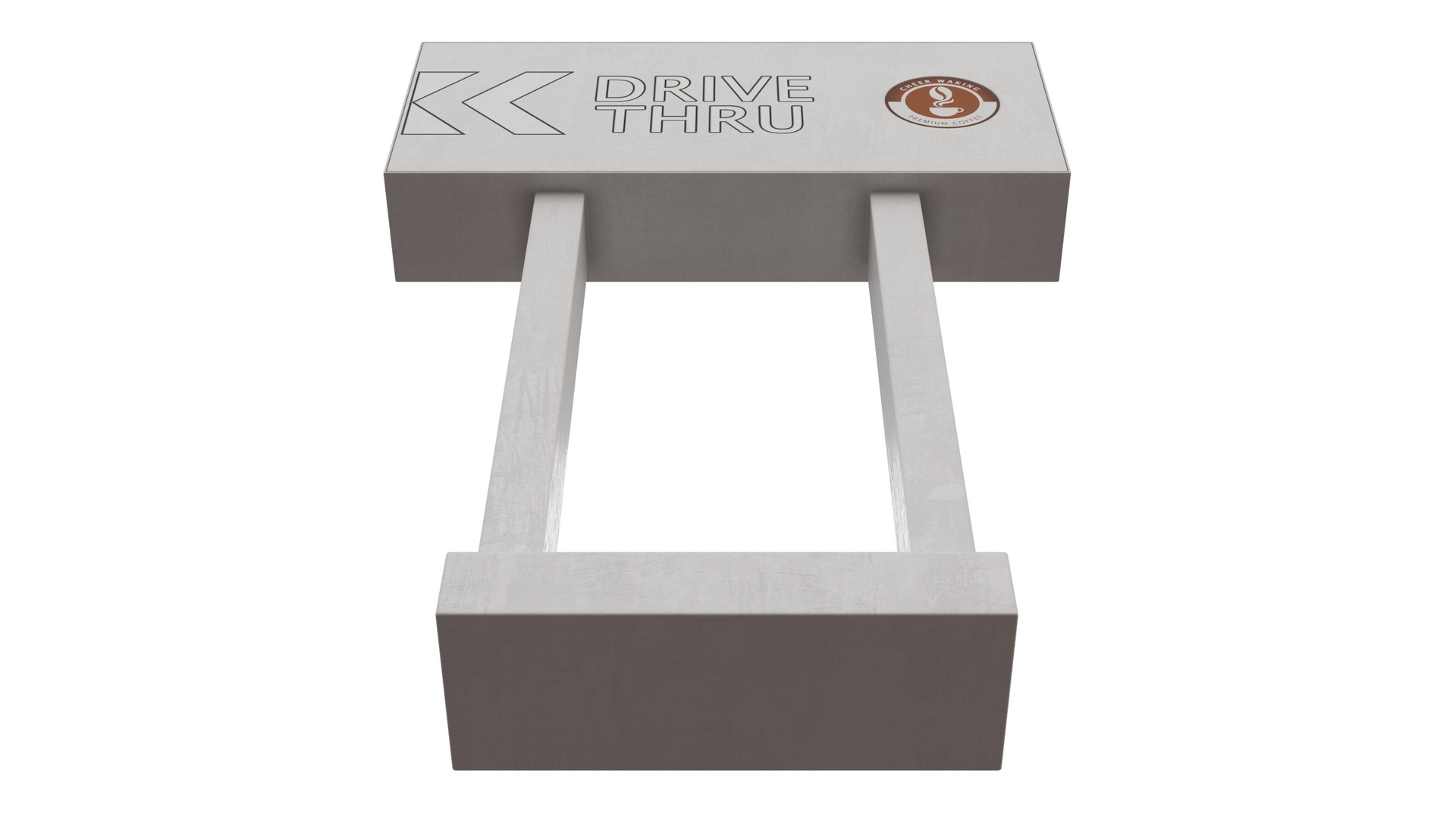 Coffee Shop Drive Thru Sign 3D
