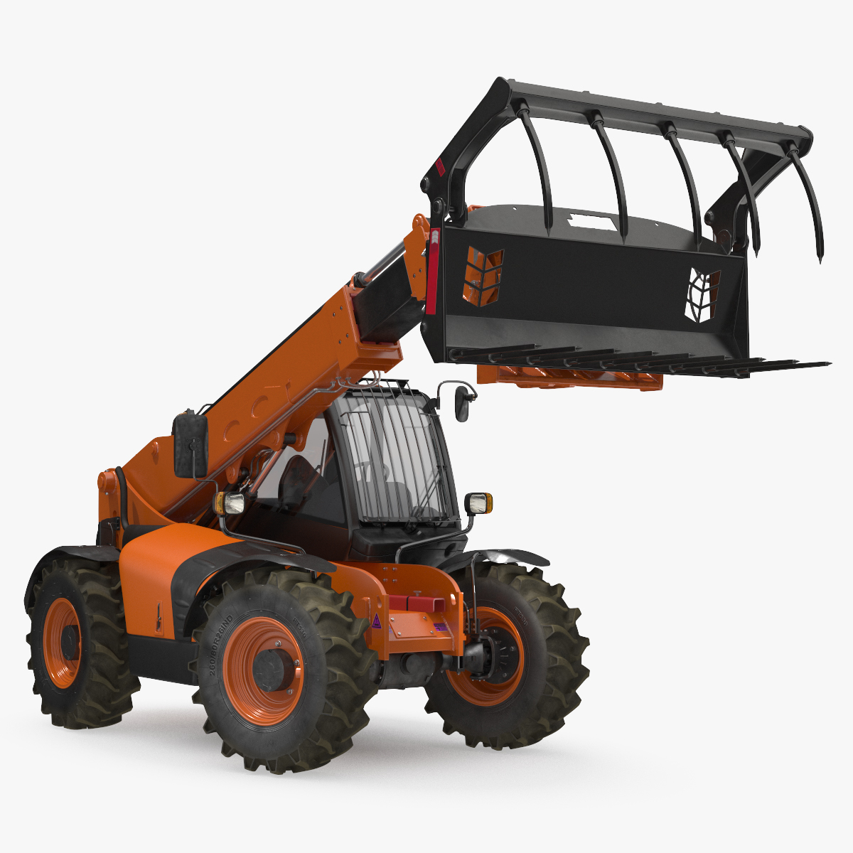 Telescopic Telehandler Forklift Generic Rigged 3D Model