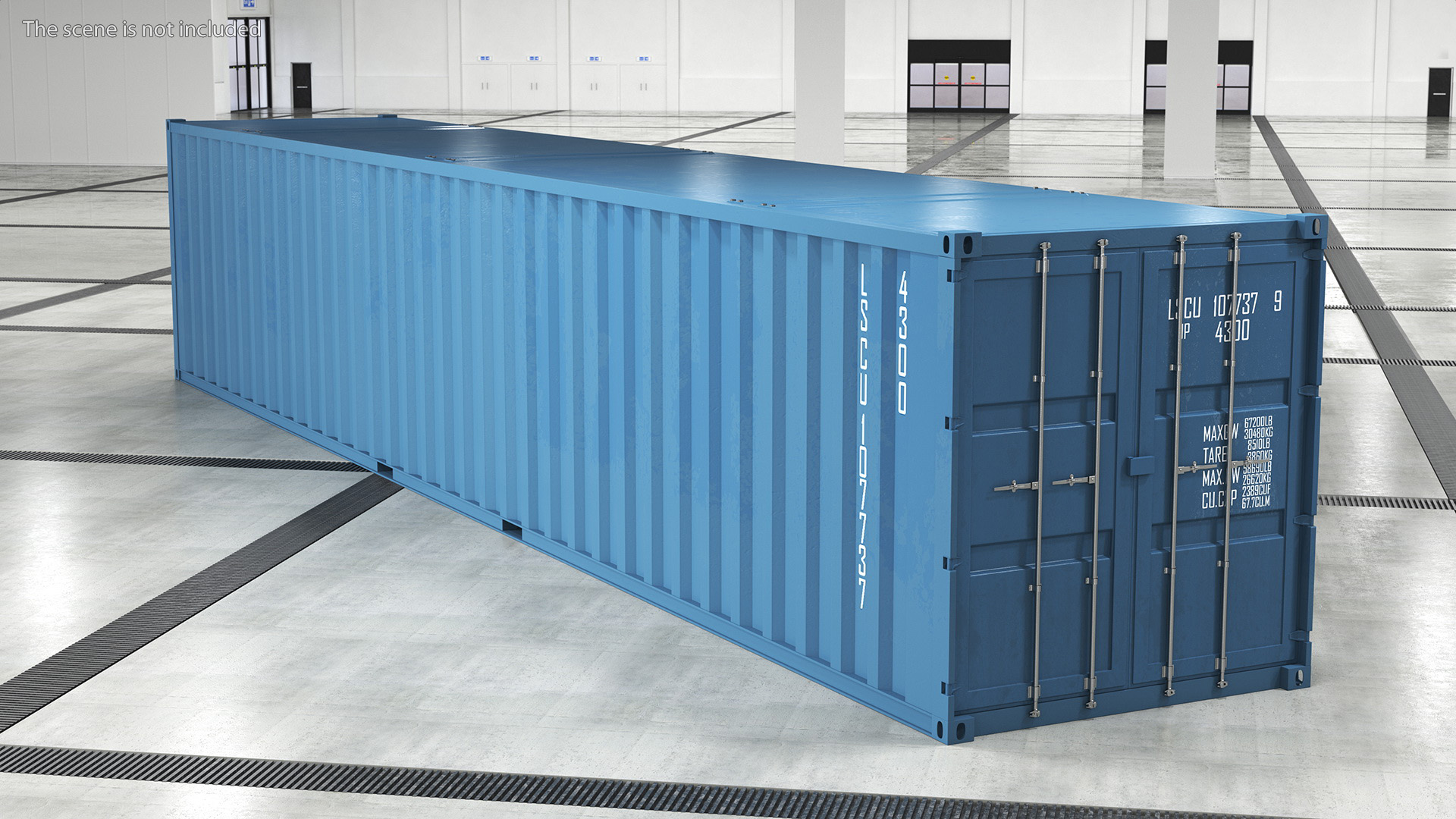 High Cube Cargo Worthy Shipping Container 48 Ft 3D