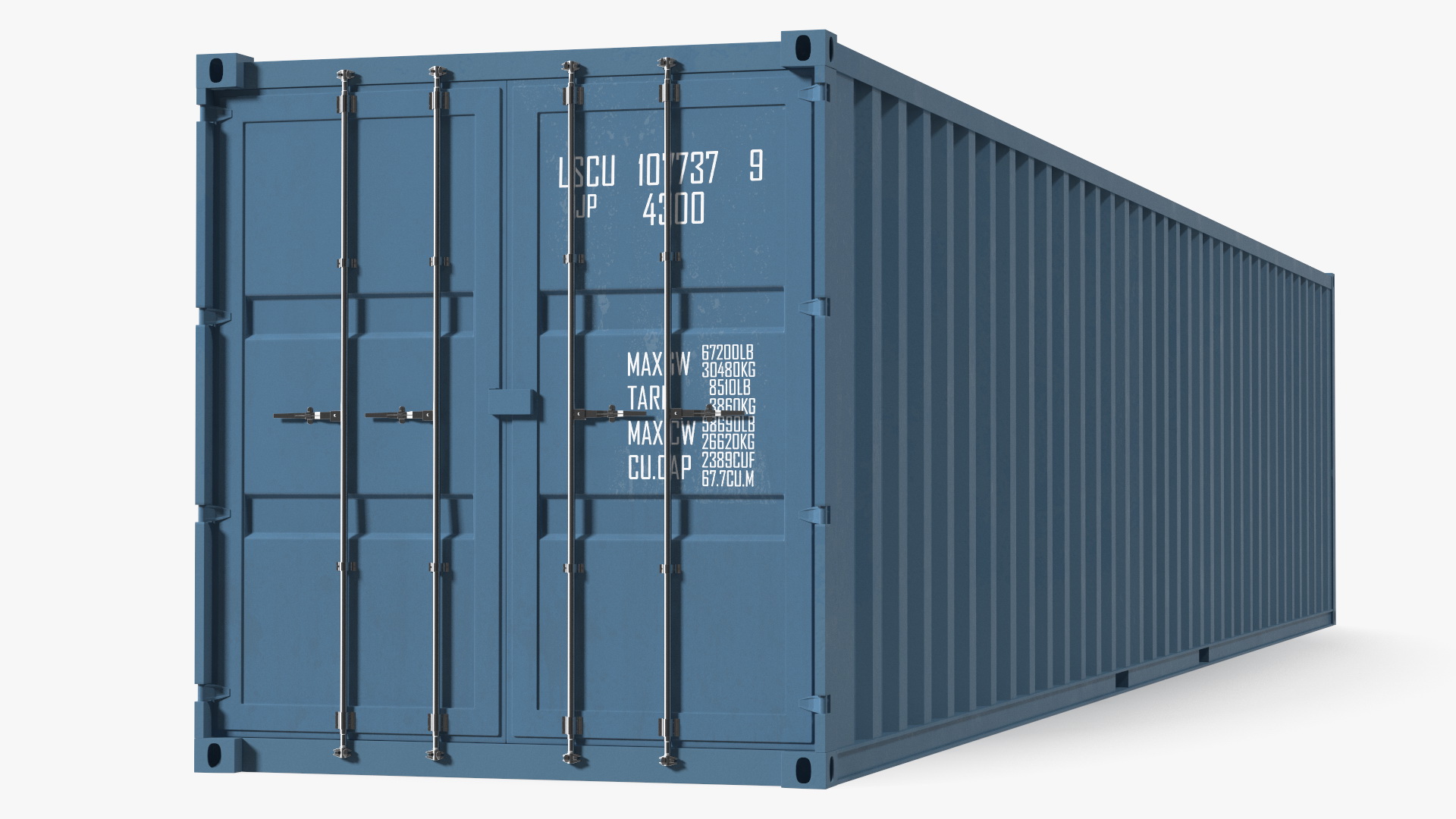 High Cube Cargo Worthy Shipping Container 48 Ft 3D