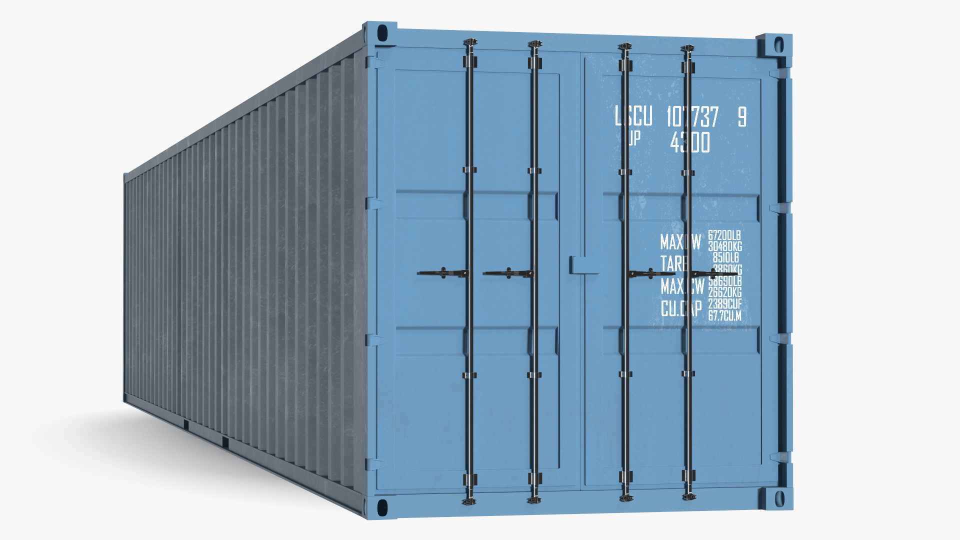 High Cube Cargo Worthy Shipping Container 48 Ft 3D