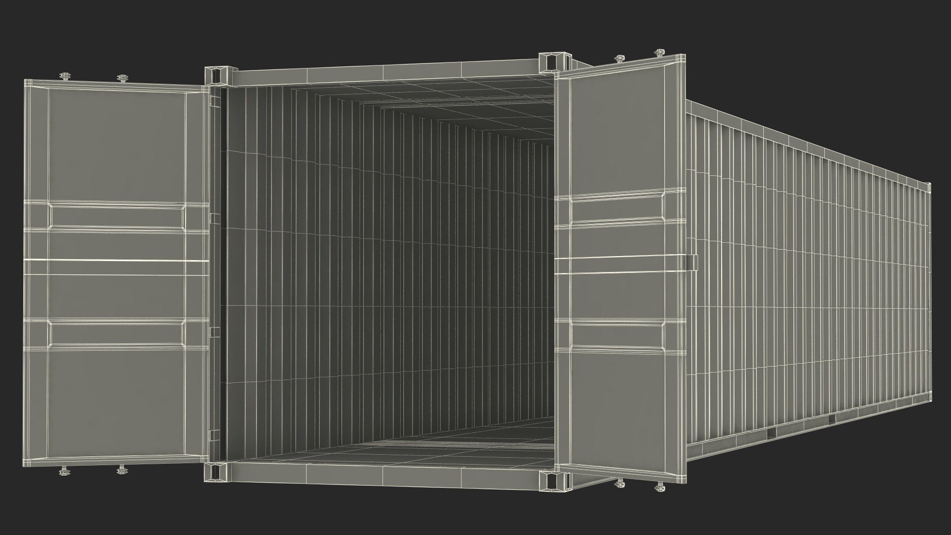 High Cube Cargo Worthy Shipping Container 48 Ft 3D