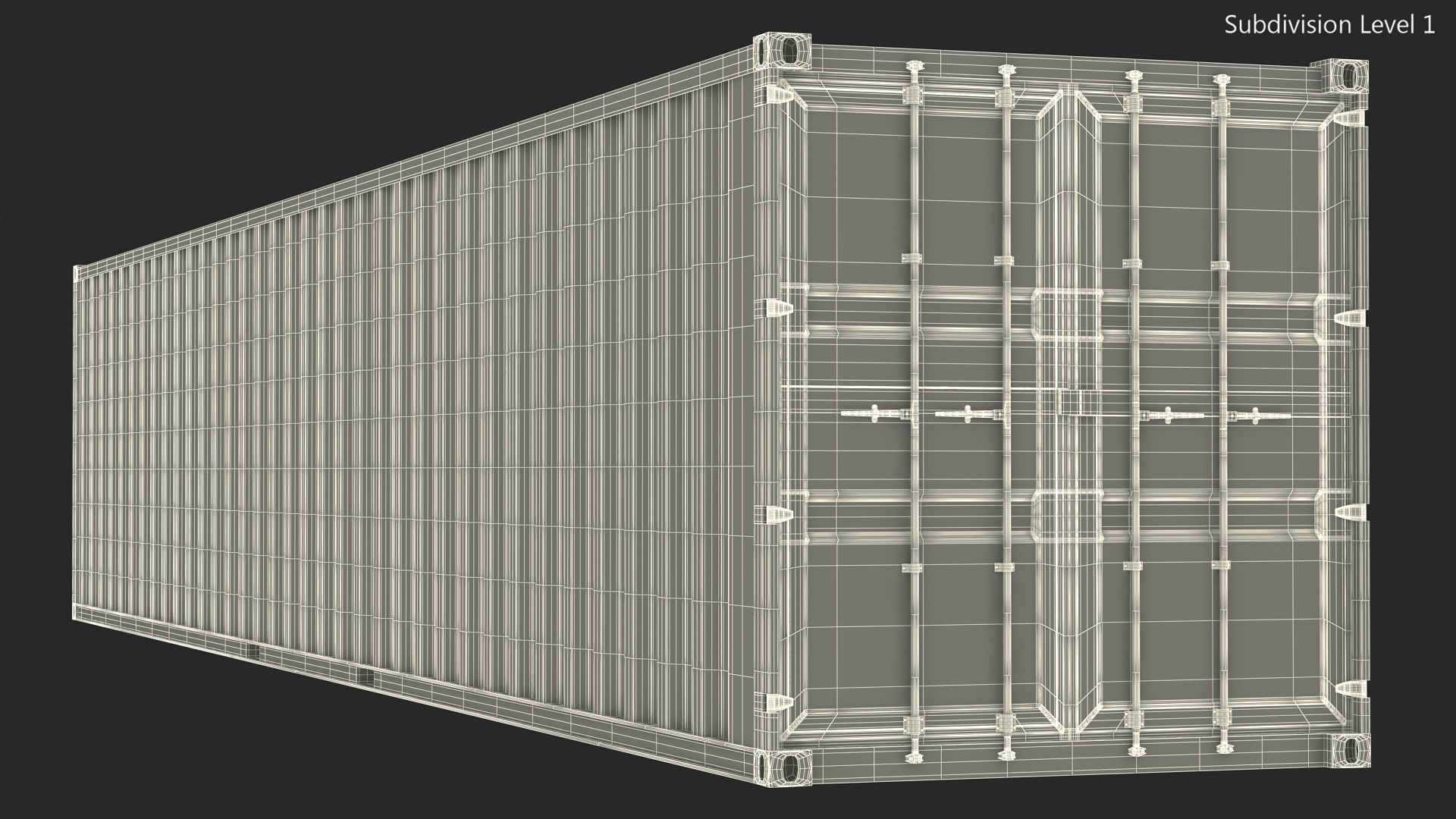 High Cube Cargo Worthy Shipping Container 48 Ft 3D