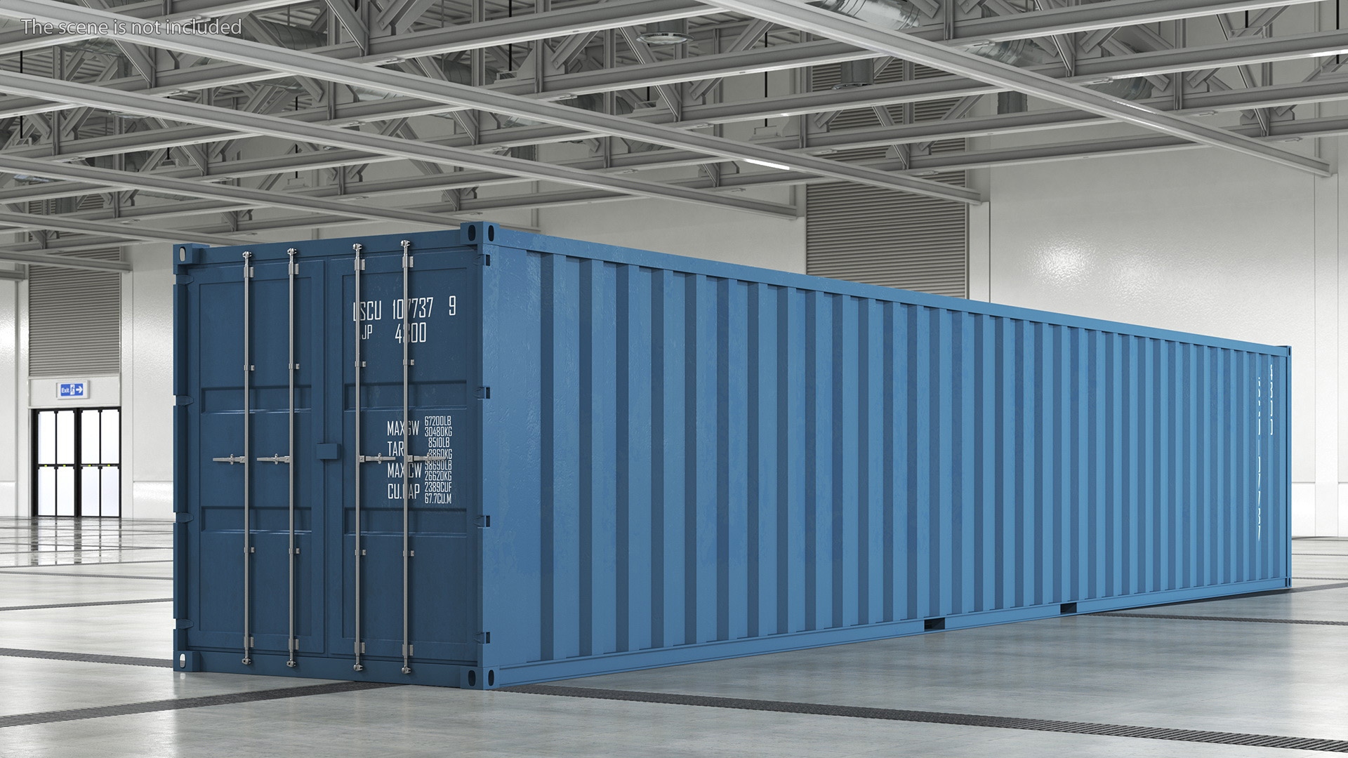 High Cube Cargo Worthy Shipping Container 48 Ft 3D