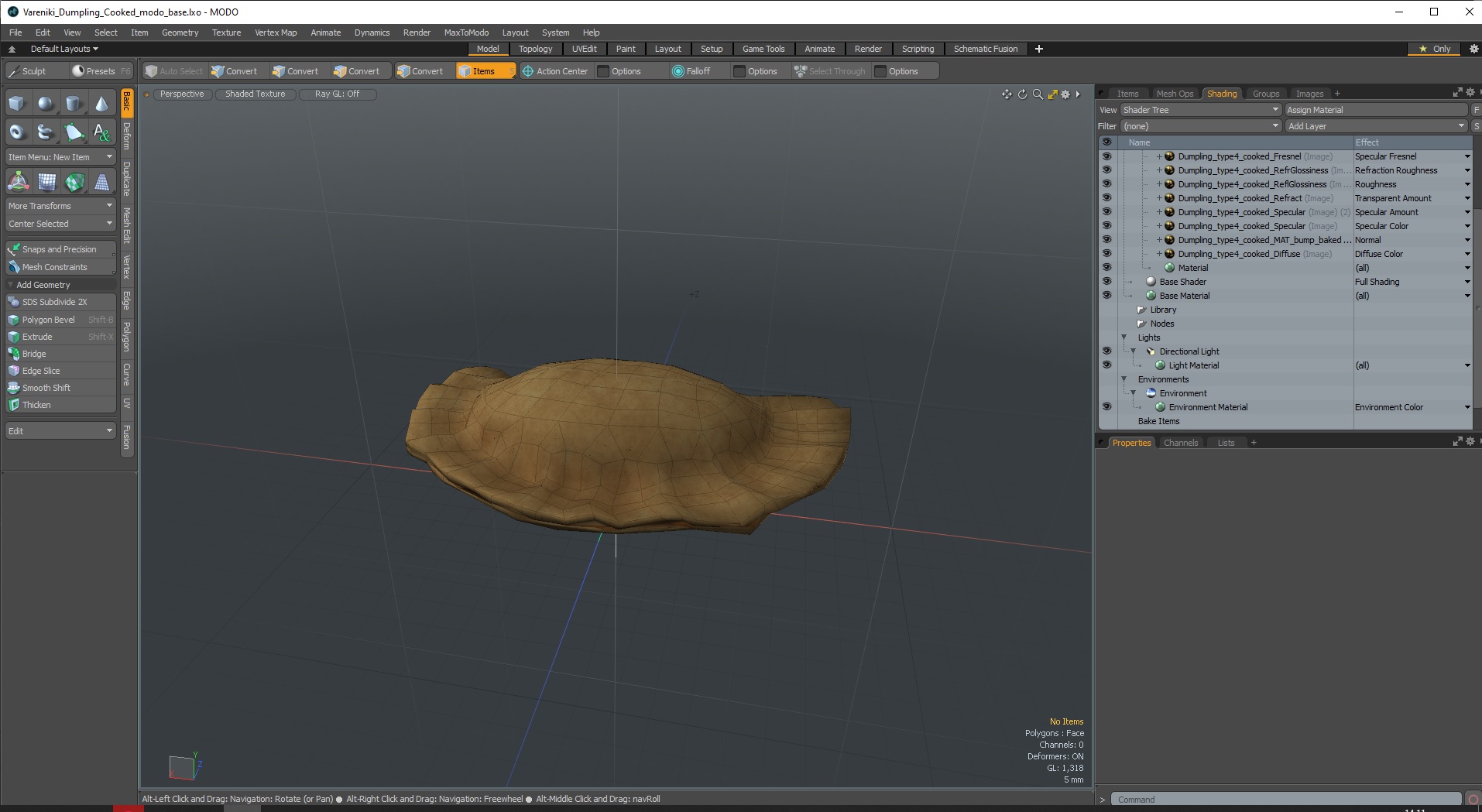 Vareniki Dumpling Cooked 3D model