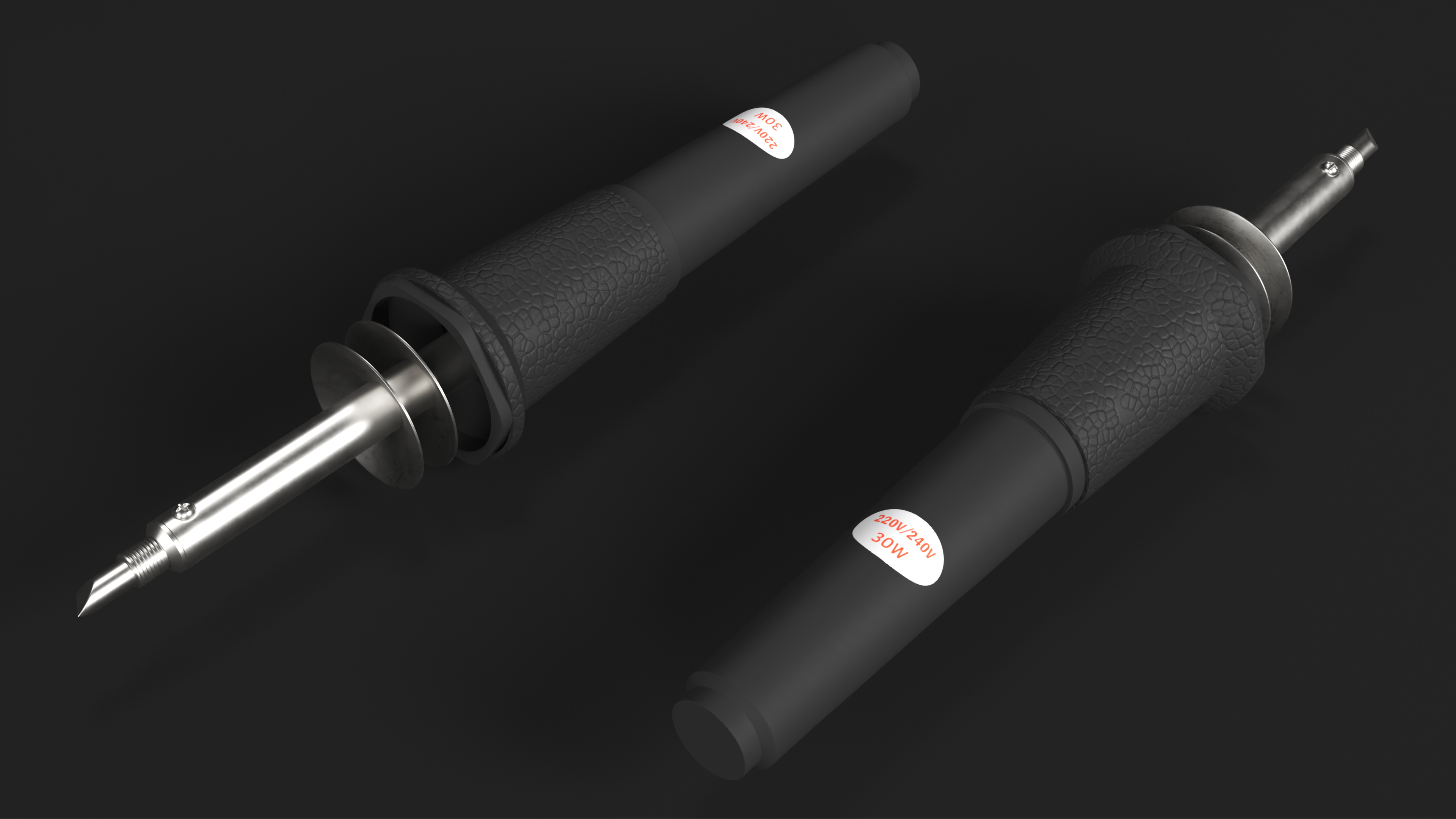 Soldering Iron Wood Burning Pen Black 3D