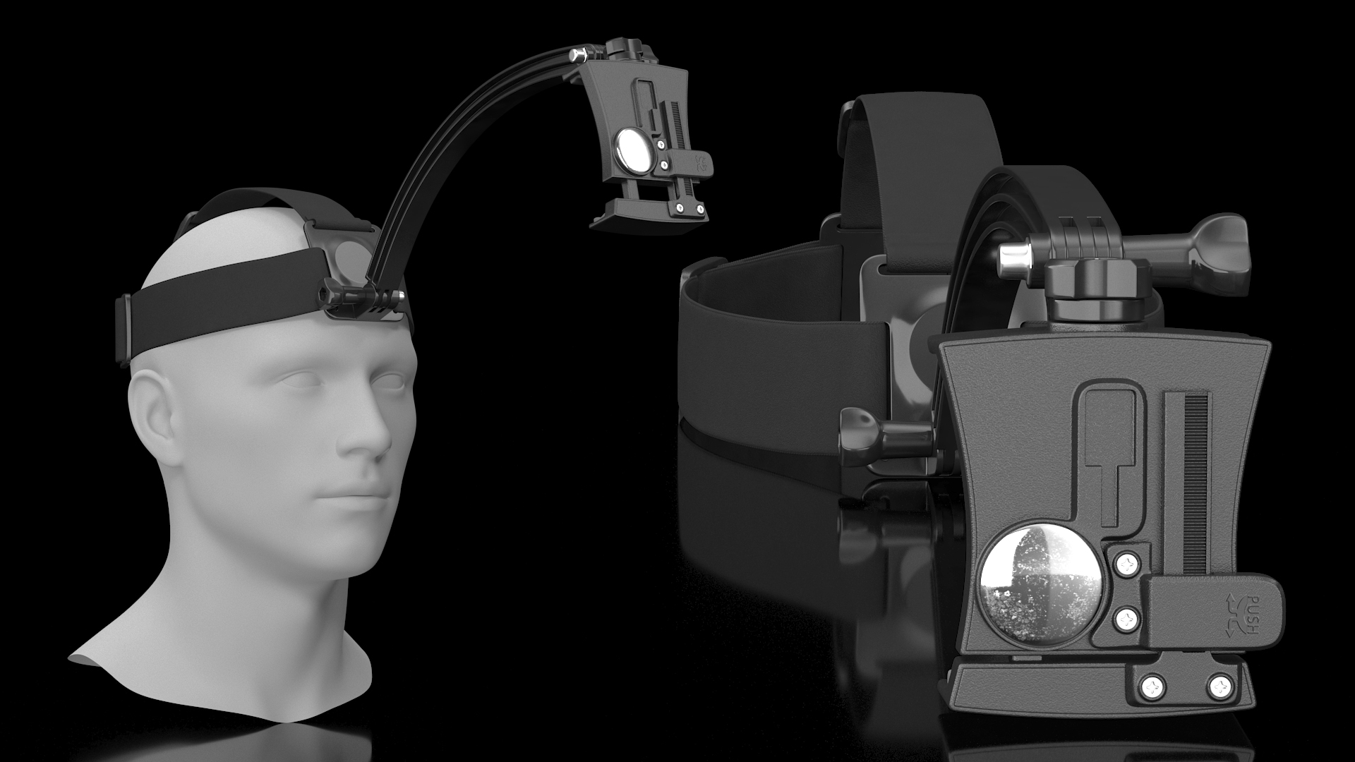 Outdoor Head Band Holder 3D model