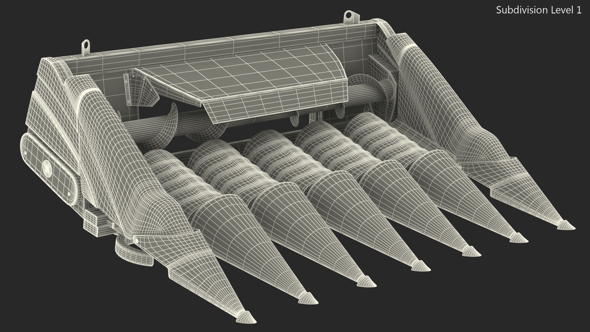 3D New Holland Agriculture 980CR Corn Header 6 Rows model
