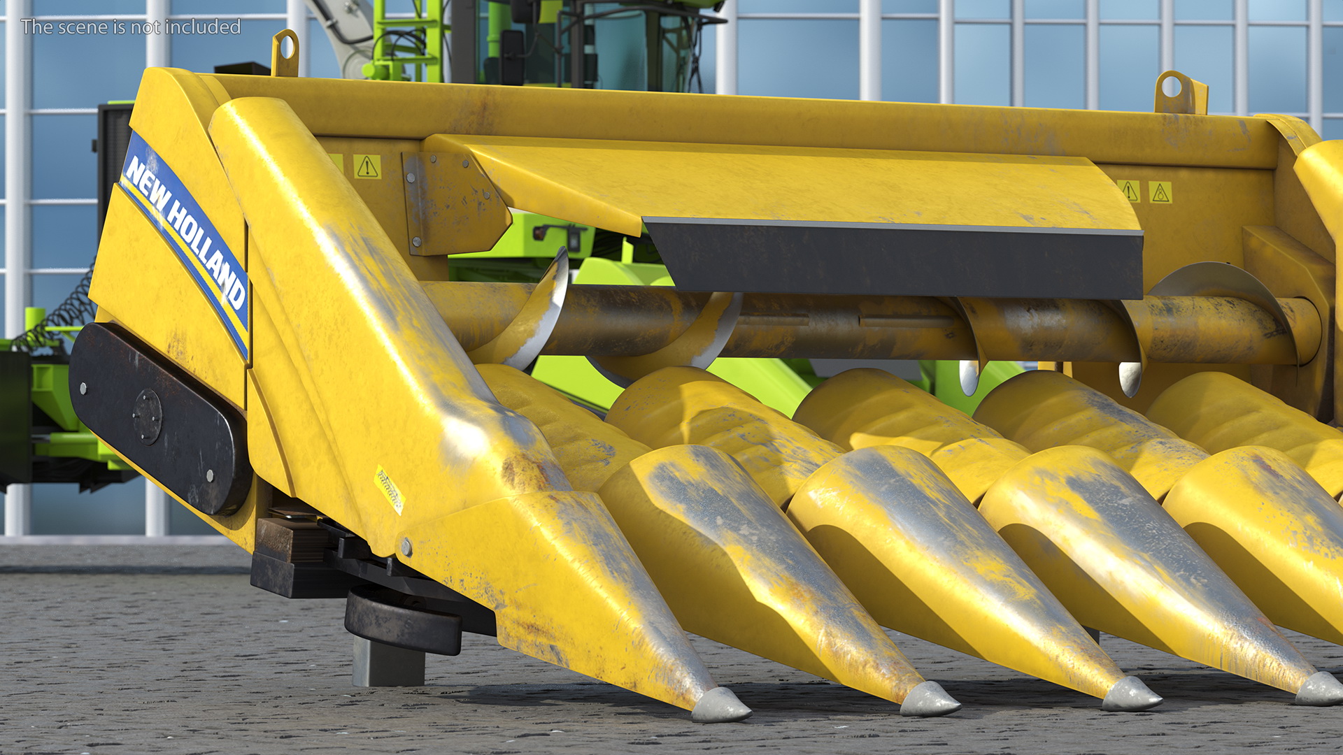 3D New Holland Agriculture 980CR Corn Header 6 Rows model