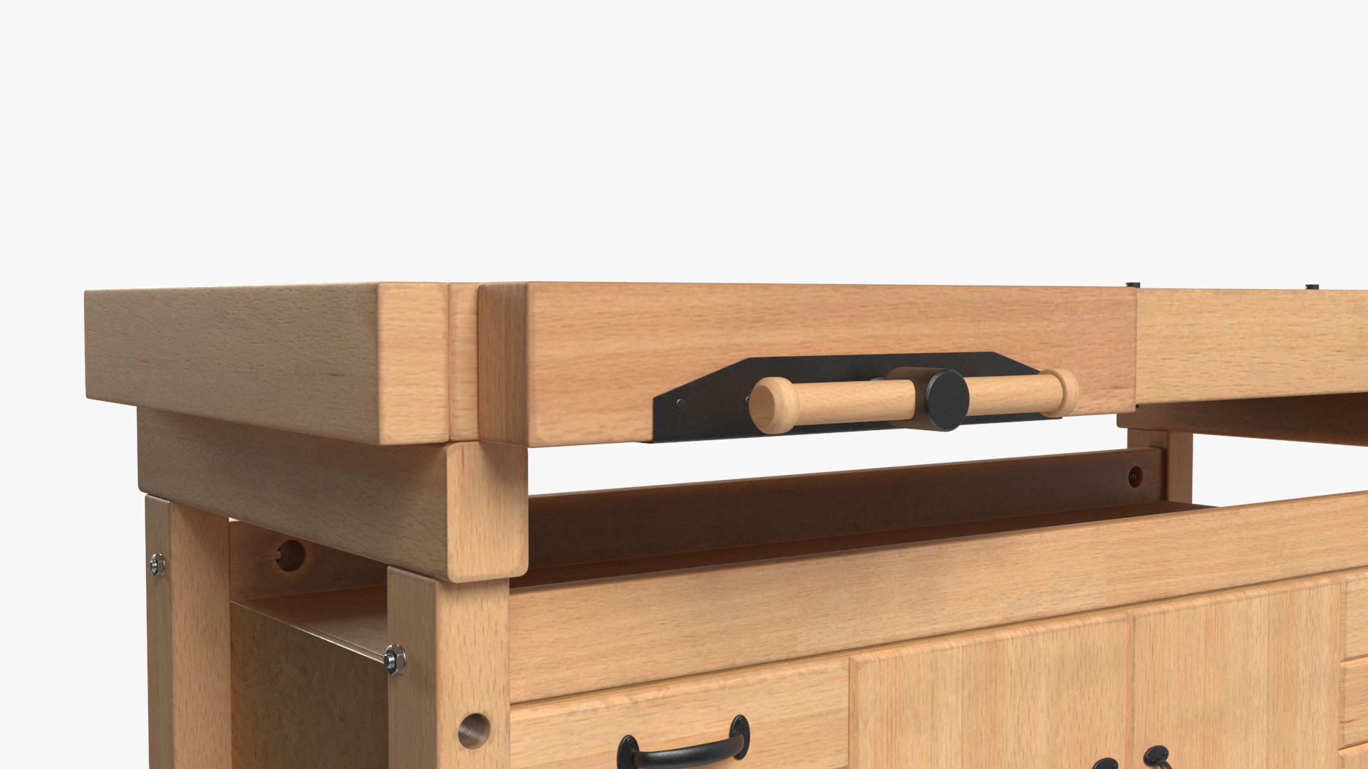 3D model Aspen Workbench with Drawers and Cabinet