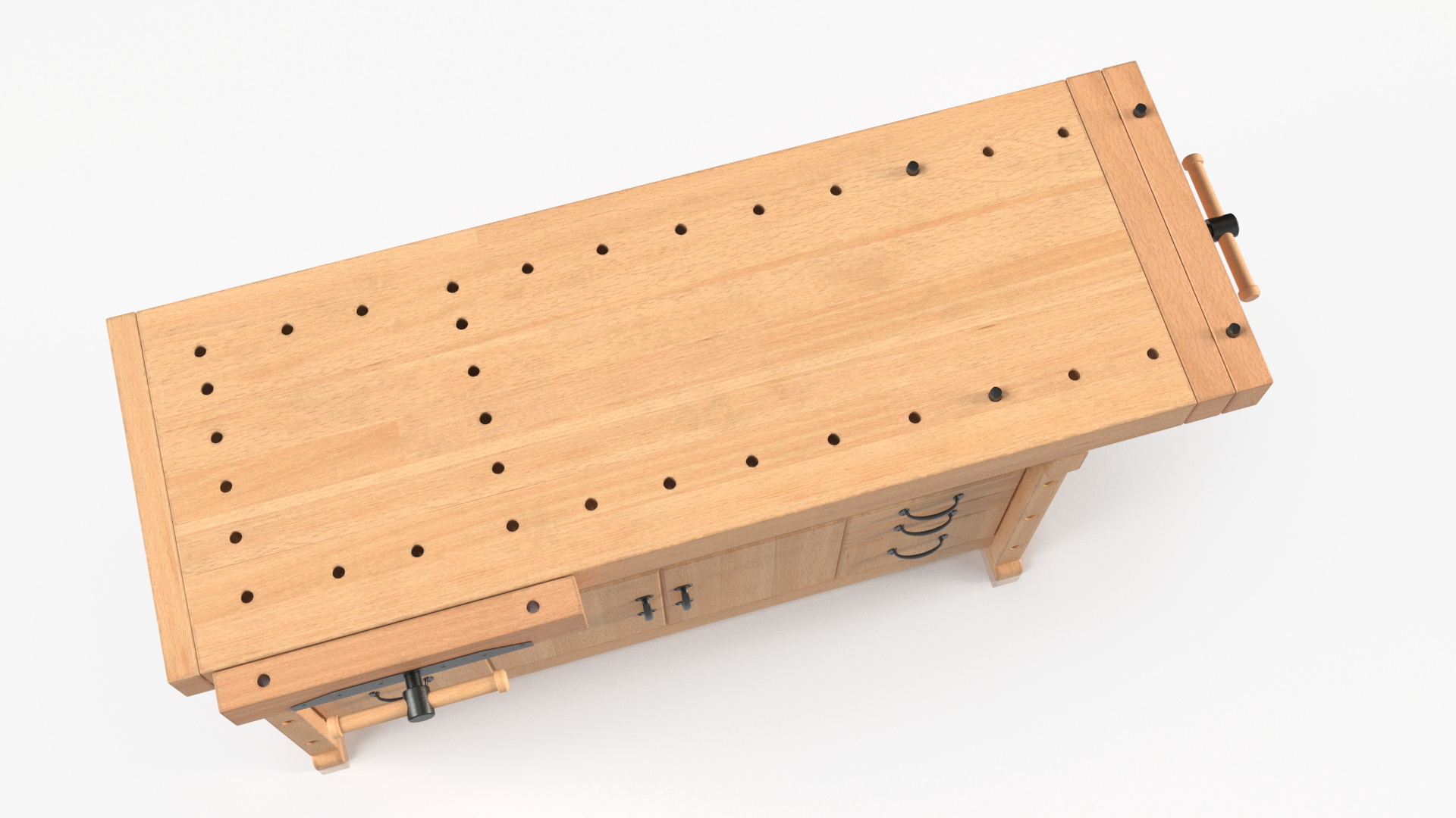 3D model Aspen Workbench with Drawers and Cabinet
