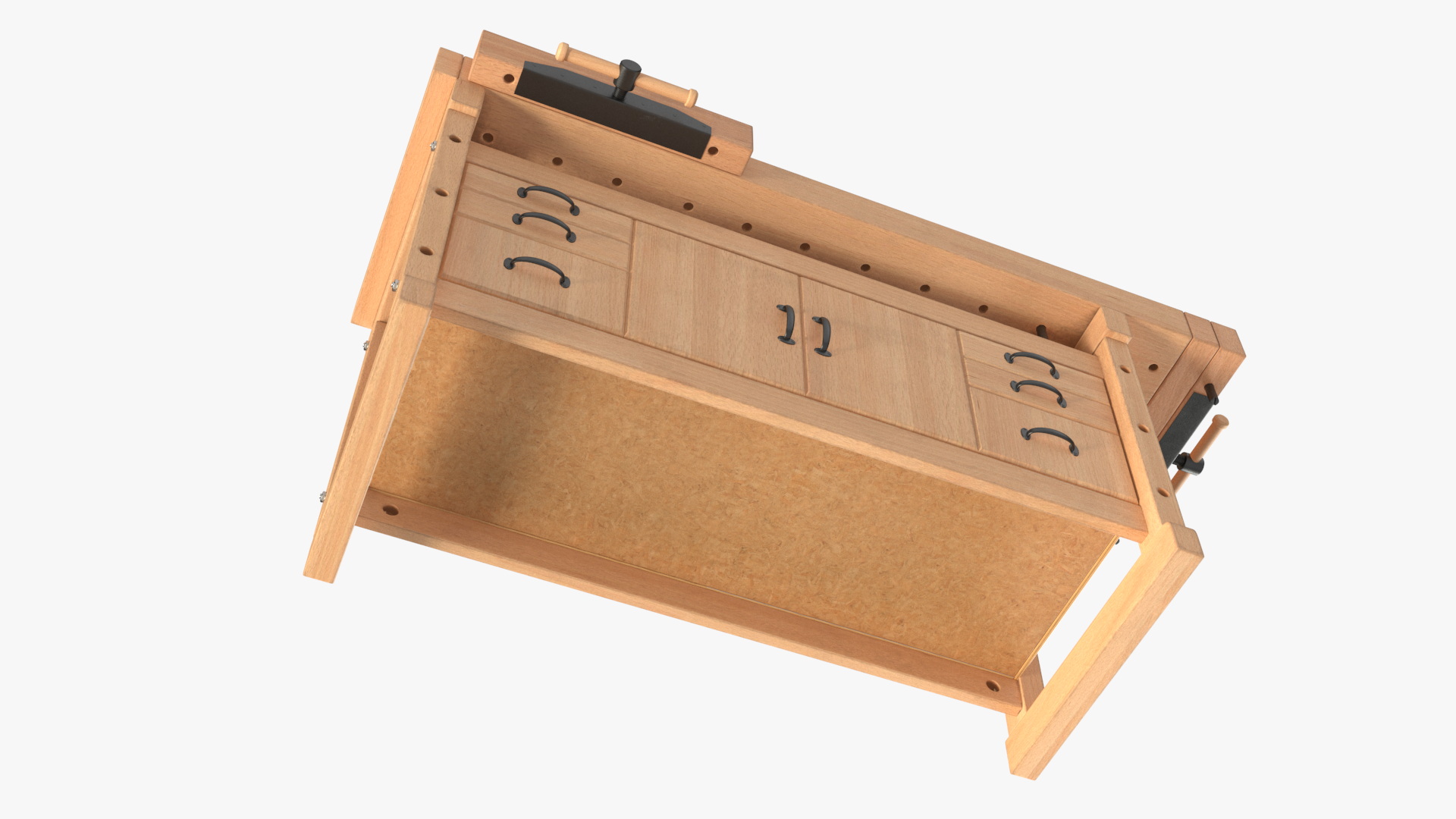 3D model Aspen Workbench with Drawers and Cabinet