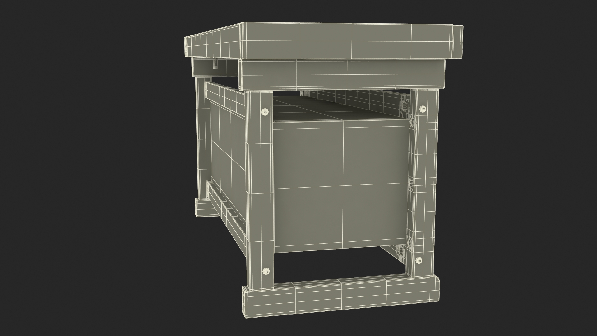 3D model Aspen Workbench with Drawers and Cabinet