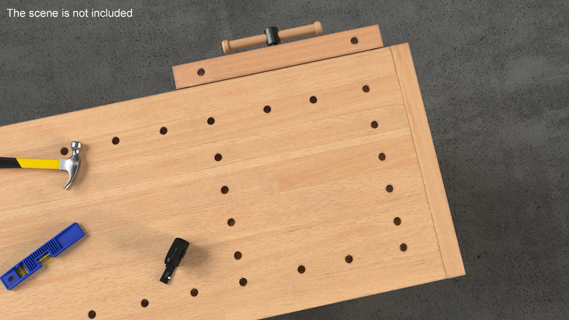 3D model Aspen Workbench with Drawers and Cabinet