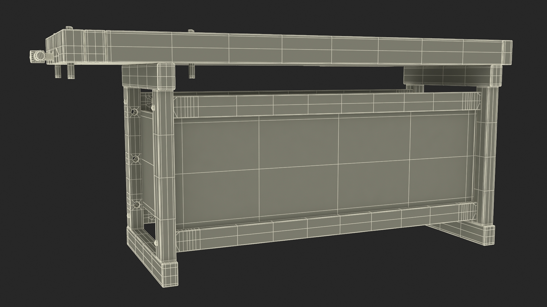 3D model Aspen Workbench with Drawers and Cabinet
