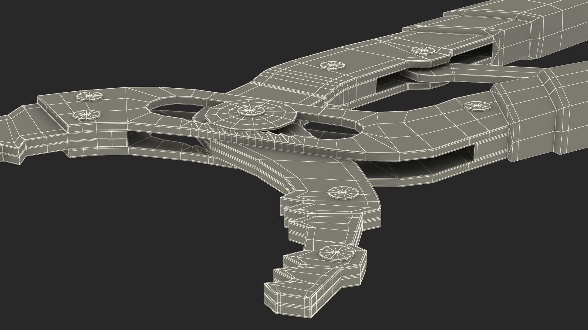 Oil Filter Pliers Rigged 3D model