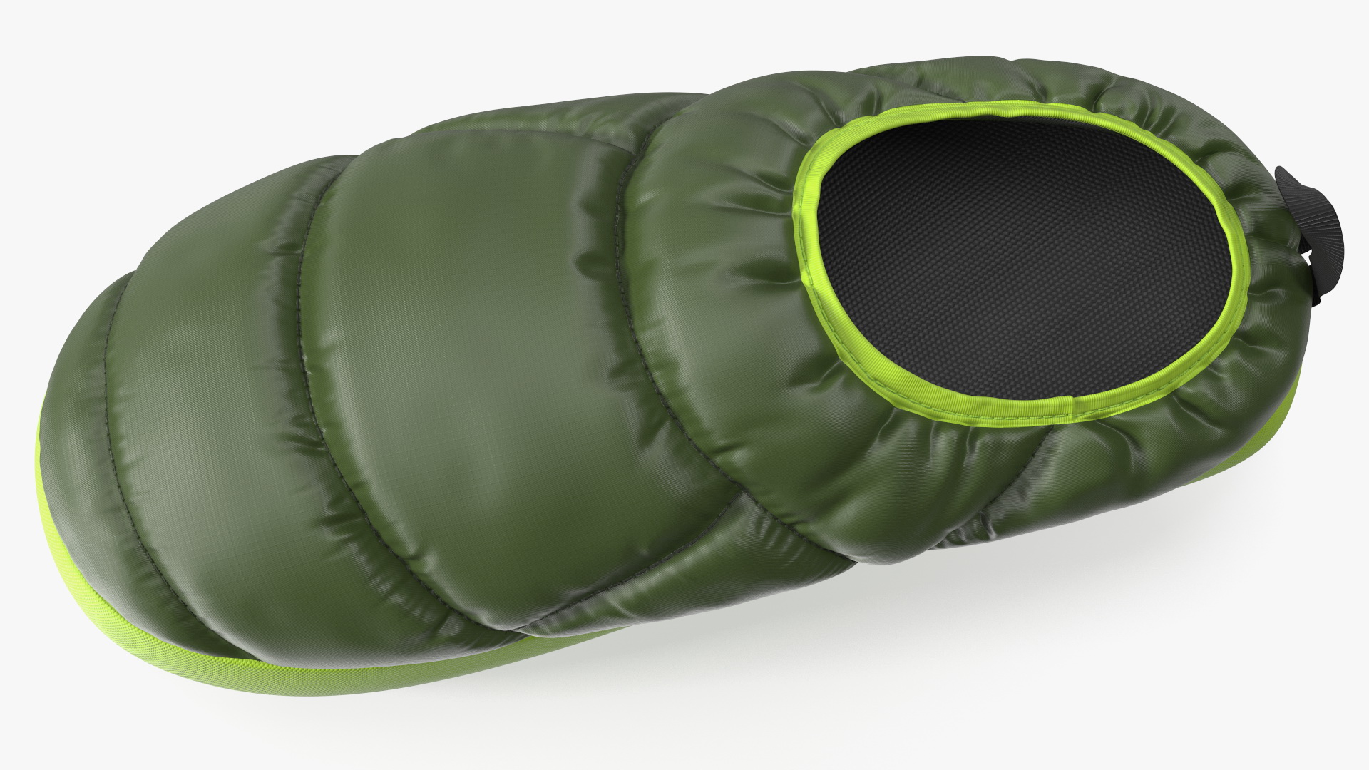 Green Down Slippers 3D model