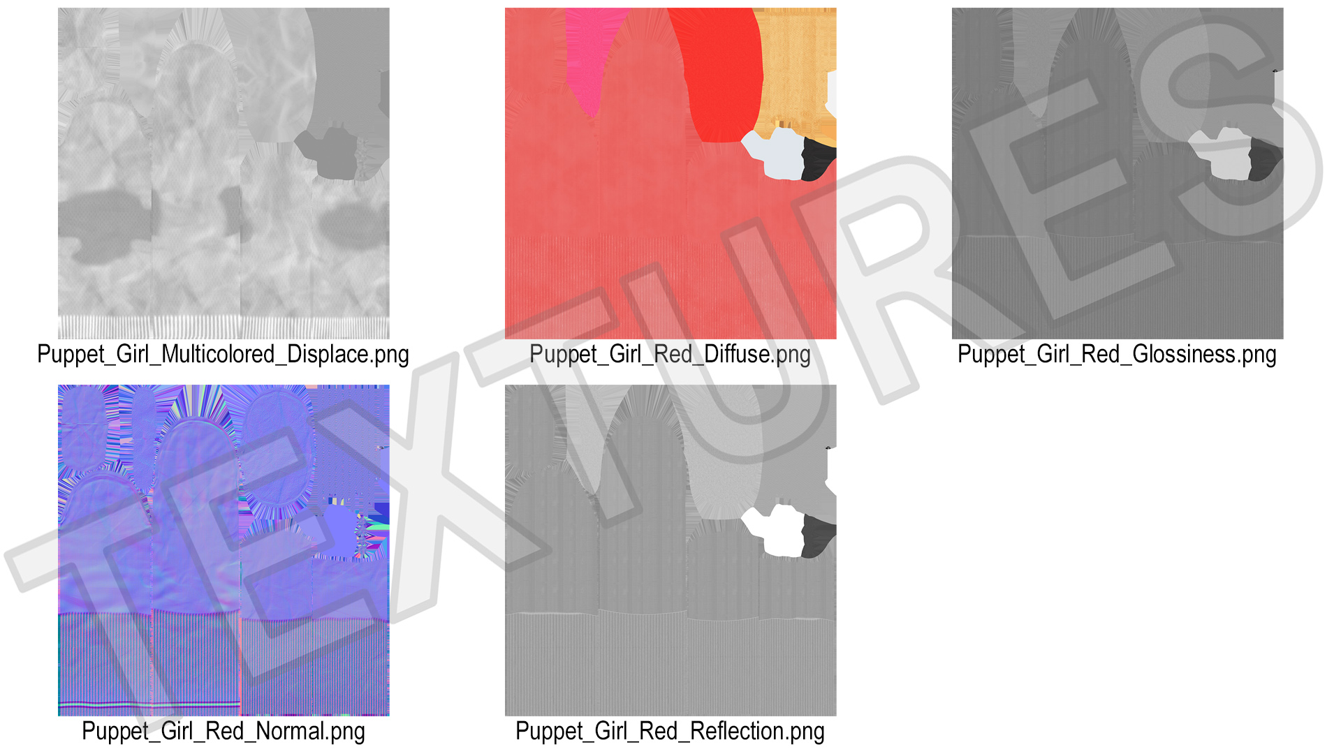 3D Character Hand Puppet Pink Girl Surprised Pose
