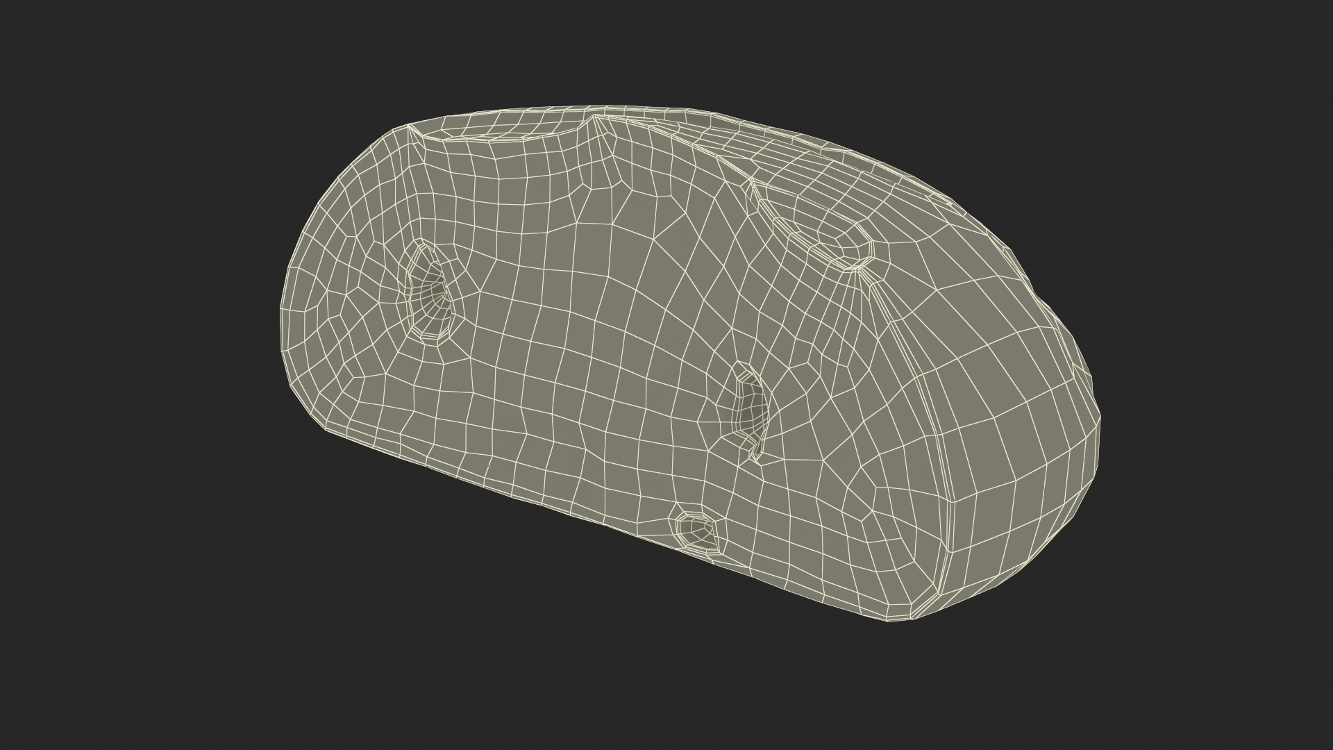 3D Half Loaf of Bread model