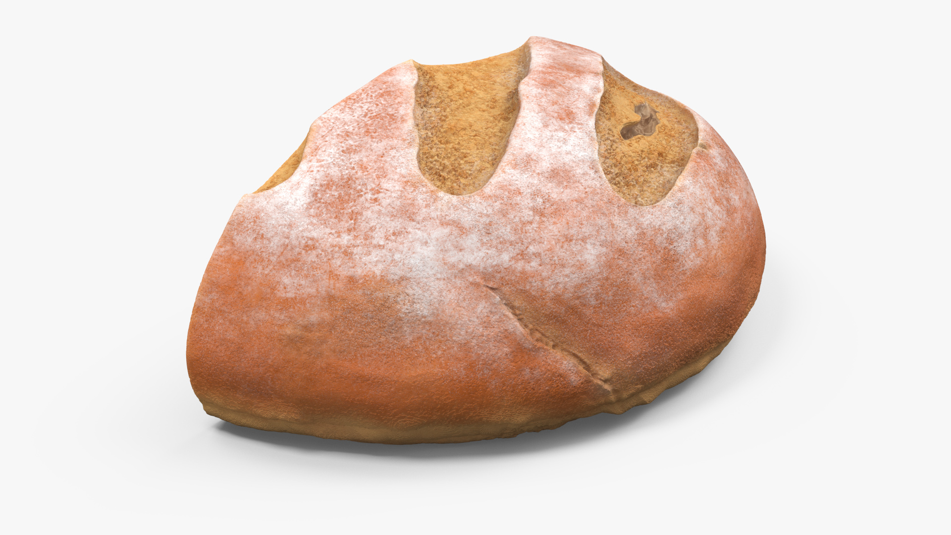 3D Half Loaf of Bread model