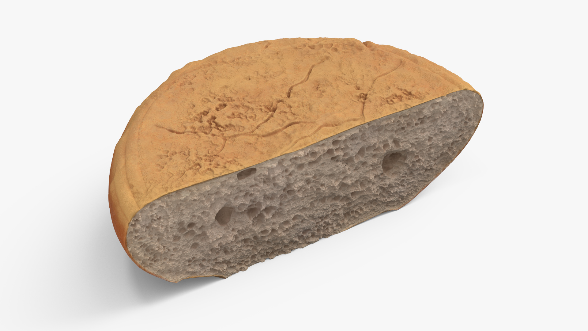 3D Half Loaf of Bread model