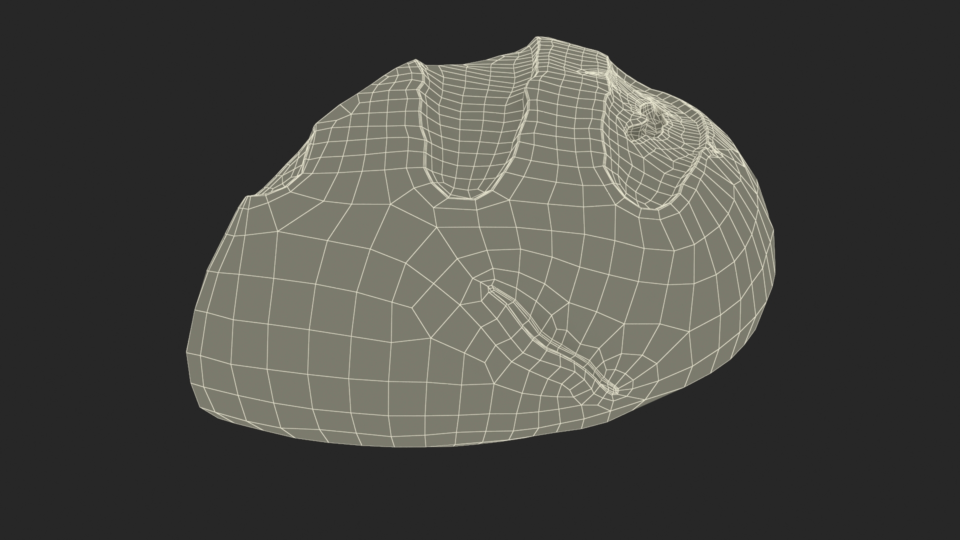 3D Half Loaf of Bread model