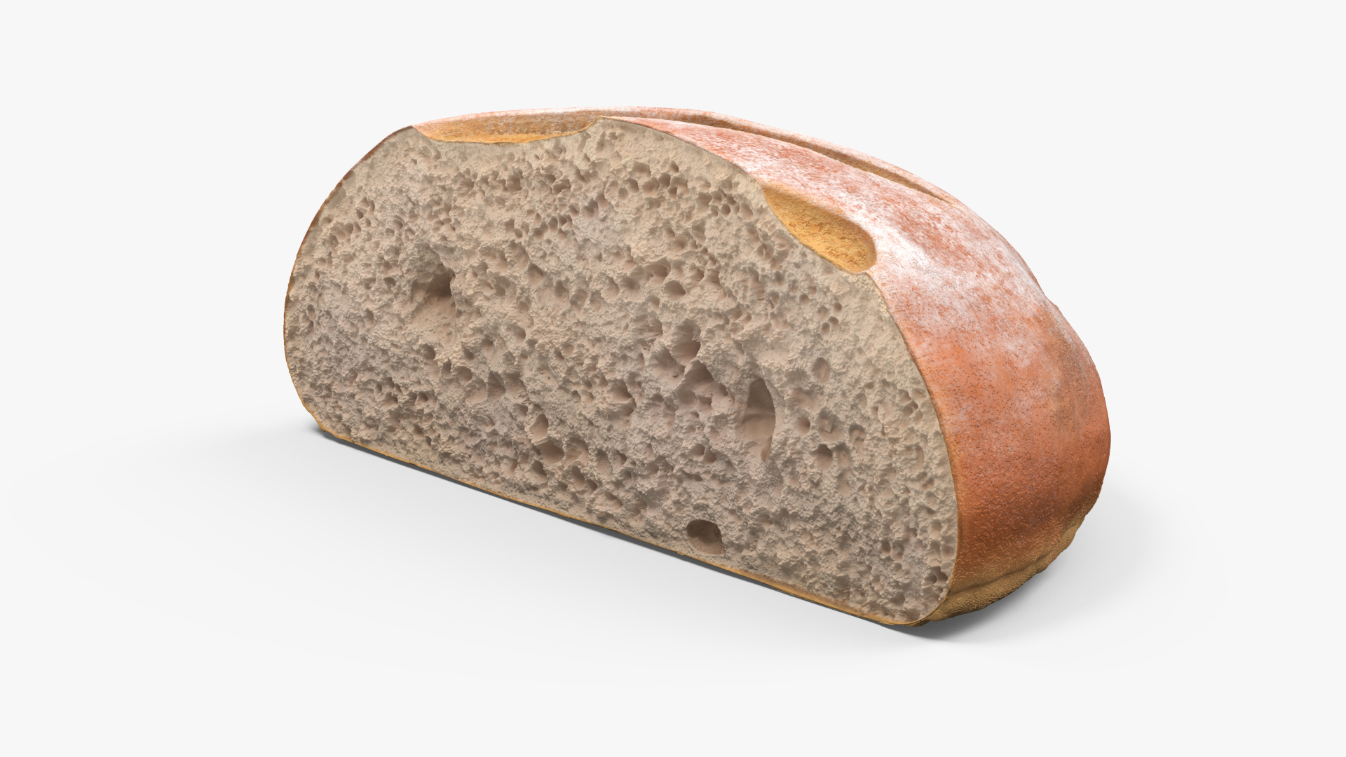 3D Half Loaf of Bread model