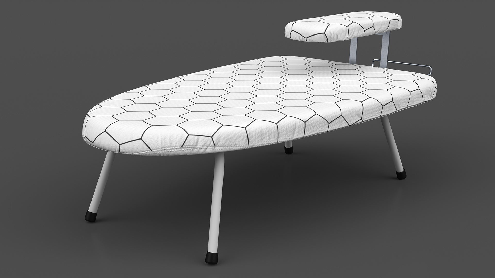 Small Tabletop Ironing Board White 3D model