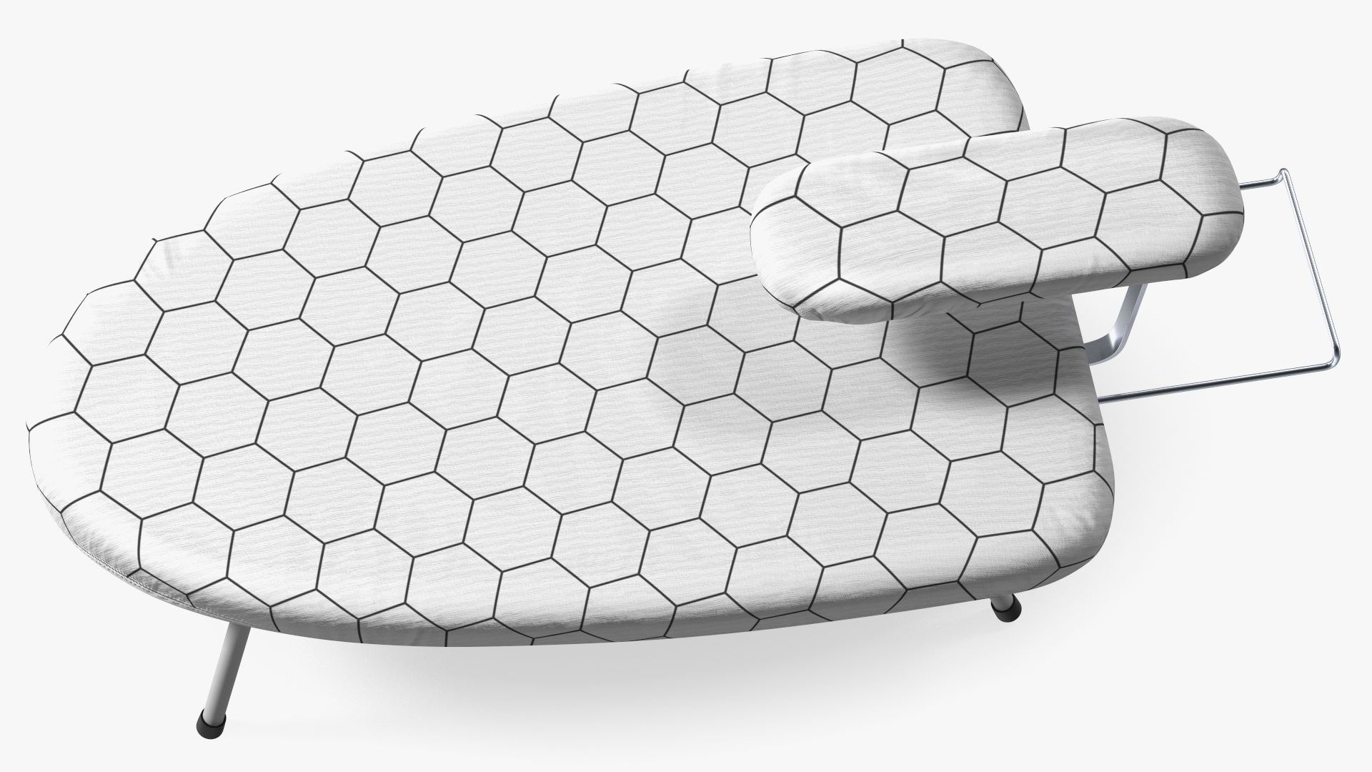 Small Tabletop Ironing Board White 3D model