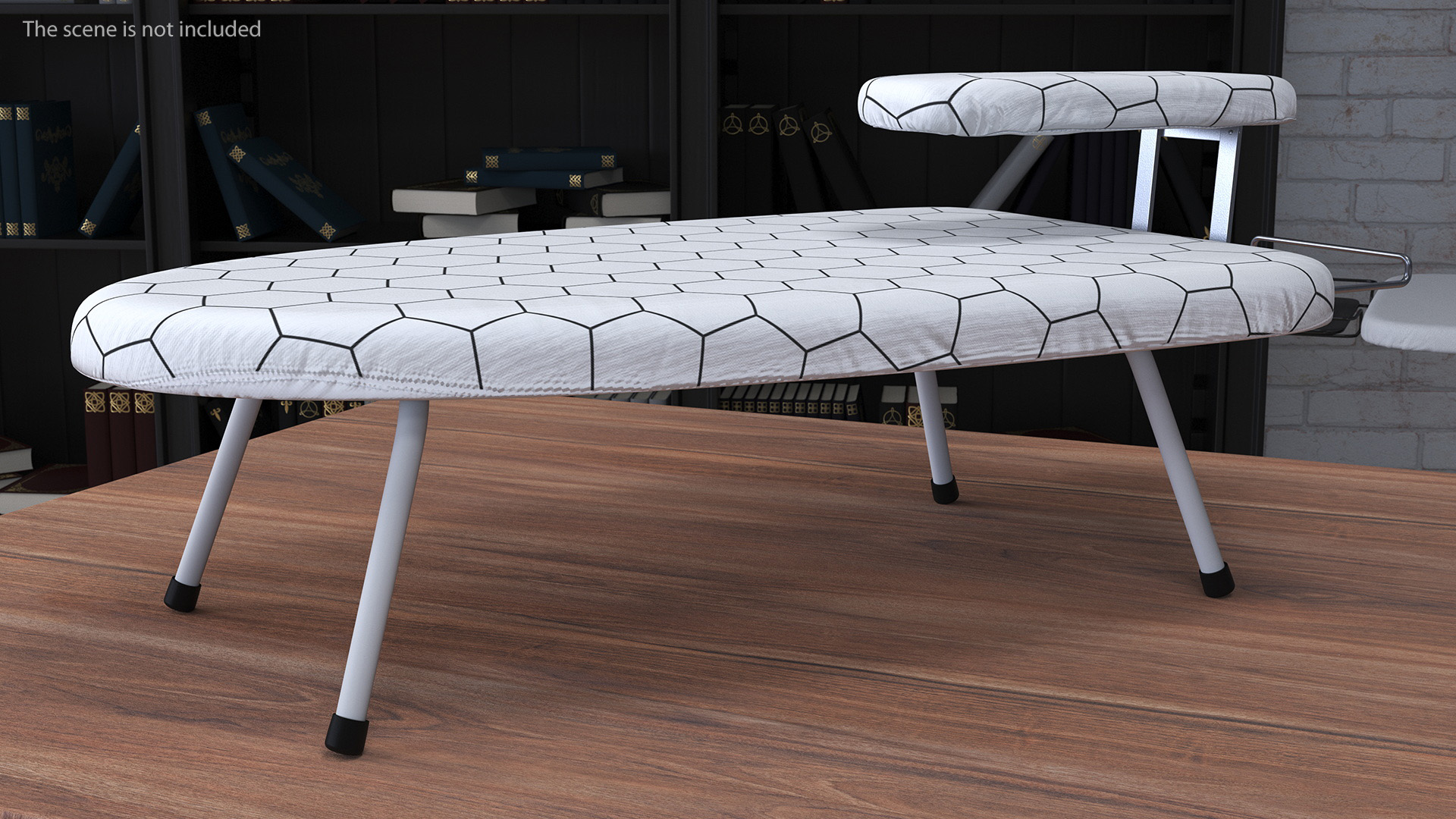 Small Tabletop Ironing Board White 3D model