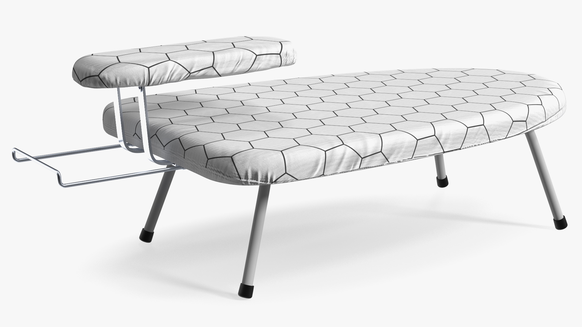 Small Tabletop Ironing Board White 3D model