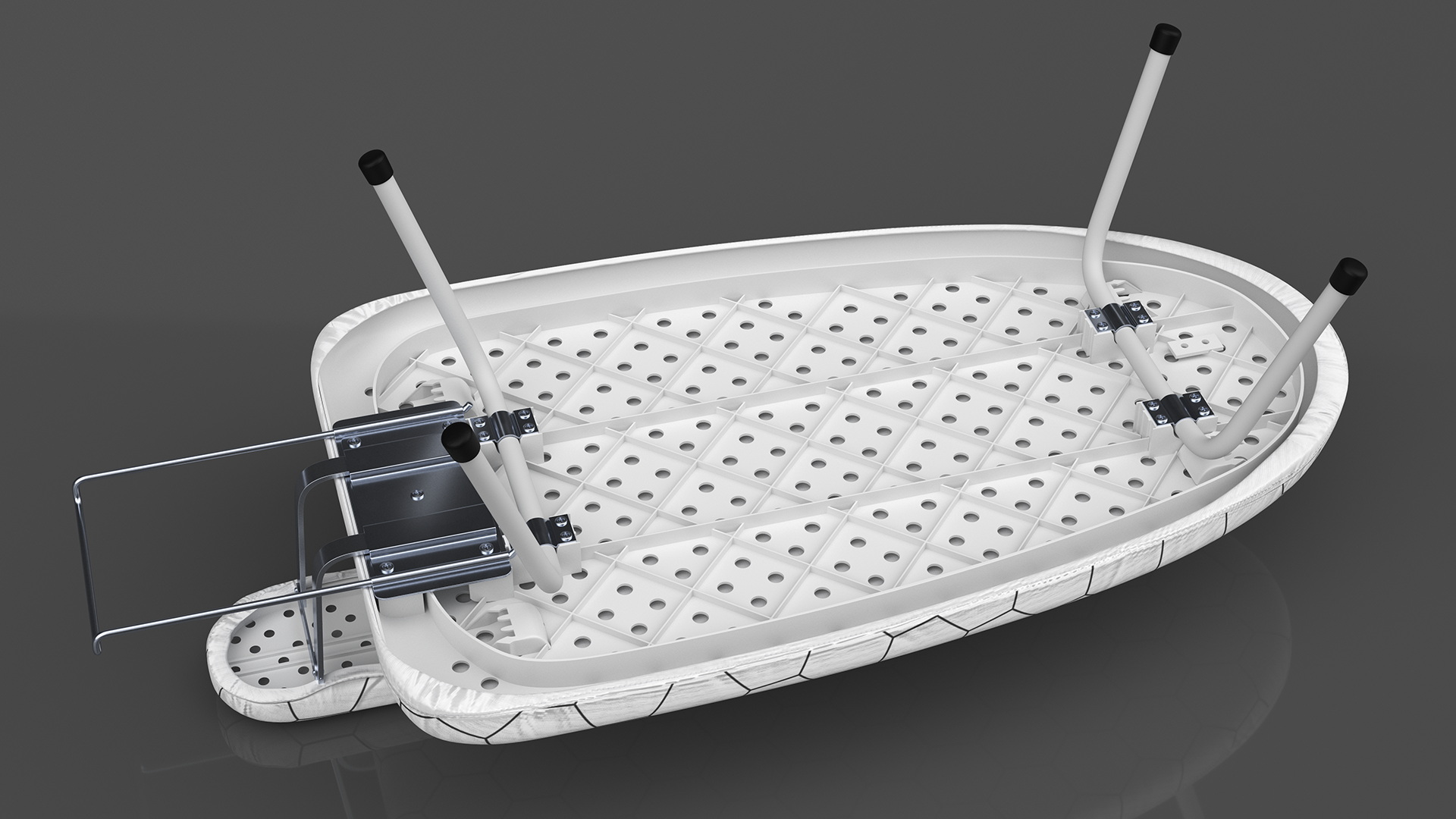 Small Tabletop Ironing Board White 3D model