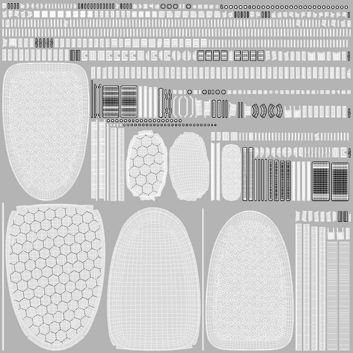 Small Tabletop Ironing Board White 3D model