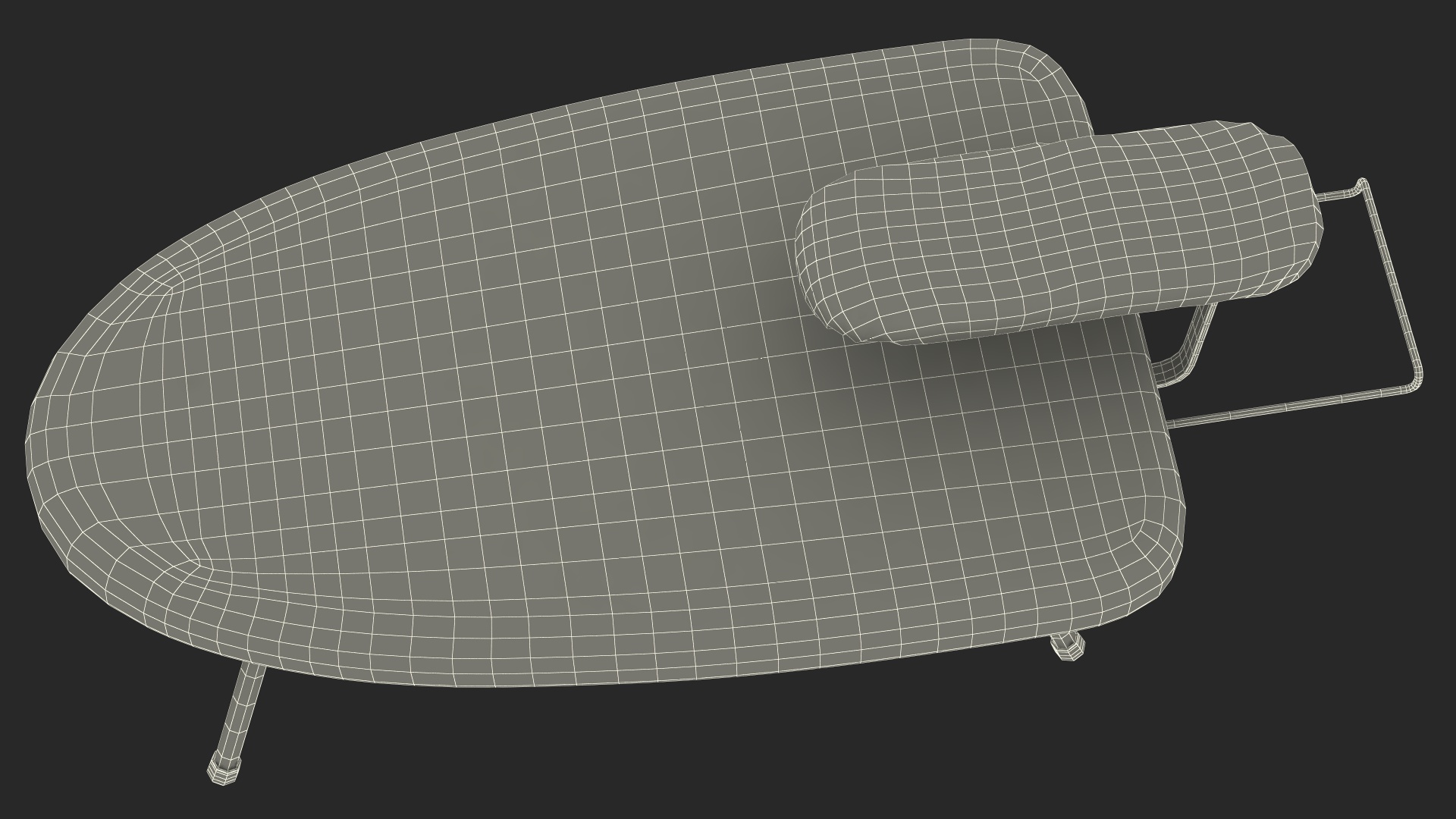 Small Tabletop Ironing Board White 3D model