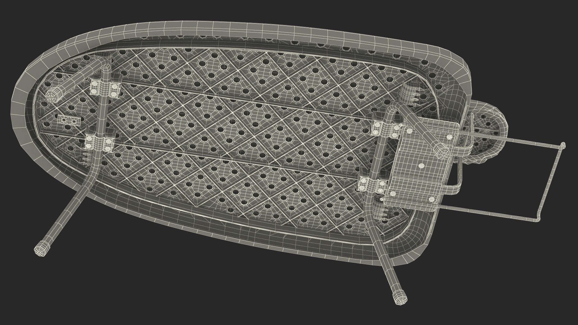 Small Tabletop Ironing Board White 3D model