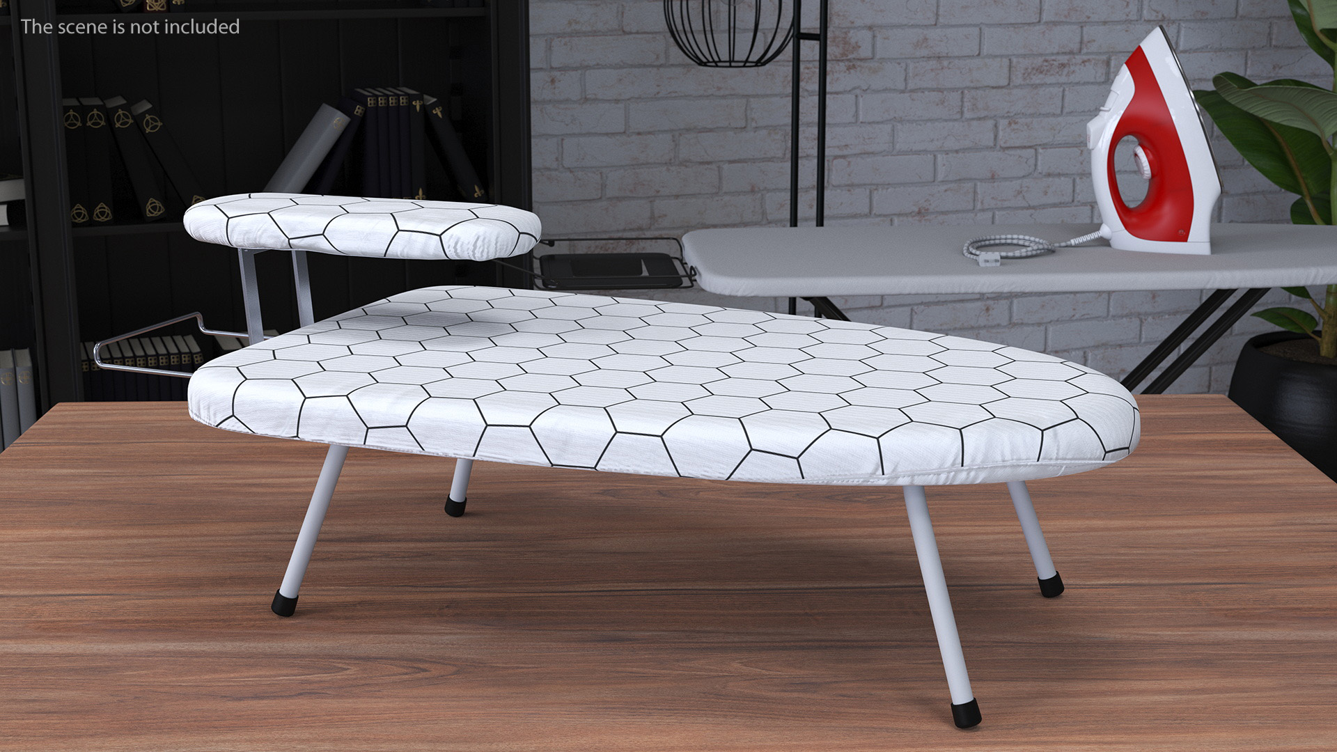 Small Tabletop Ironing Board White 3D model