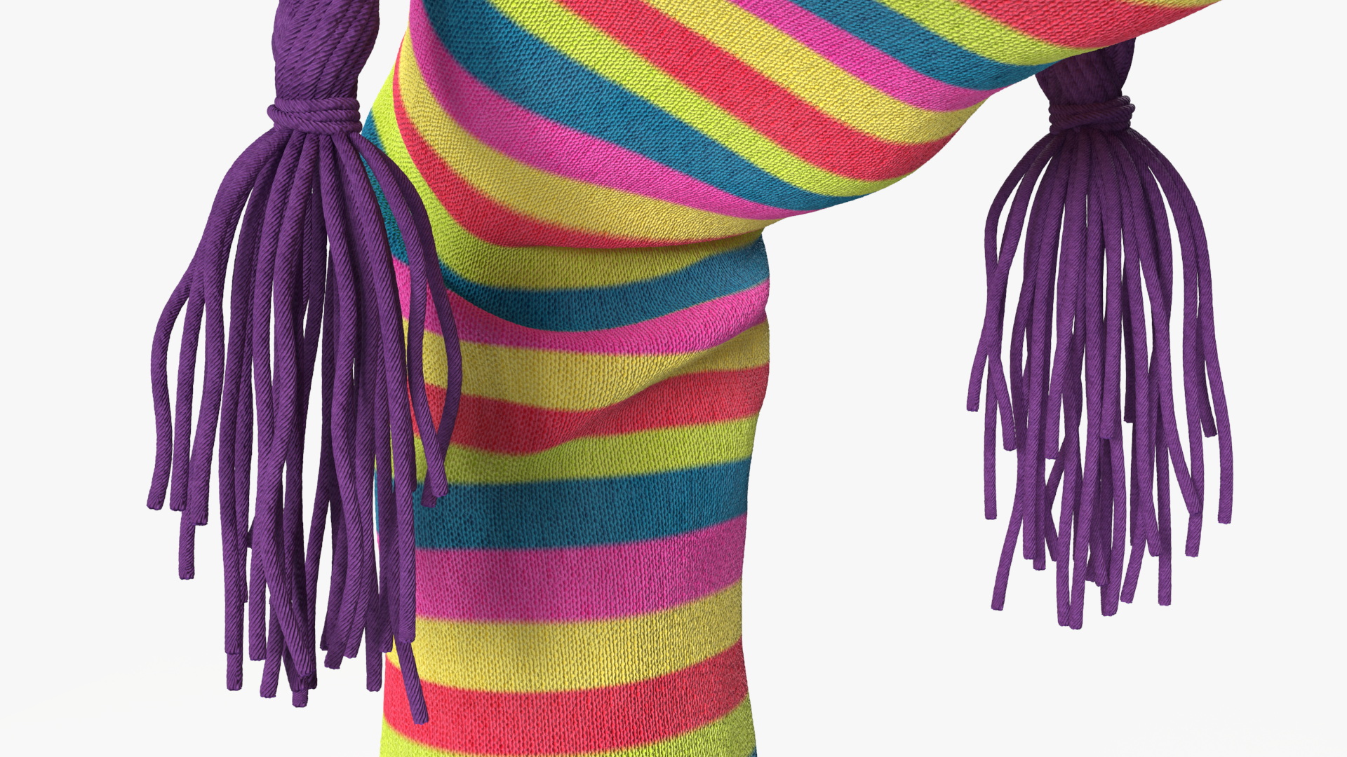 3D Striped Sock Puppet with Googly Eyes Girl