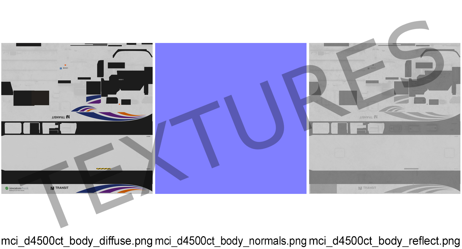 Intercity Bus MCI D4500ct Rigged 3D