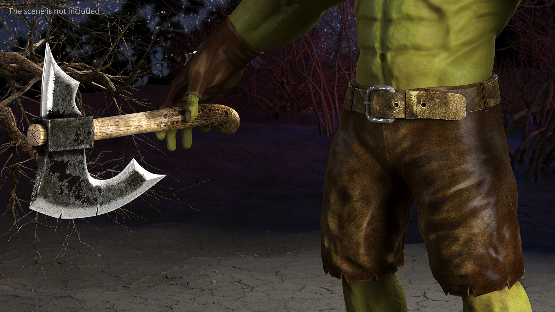 Green Orc Warrior 3D